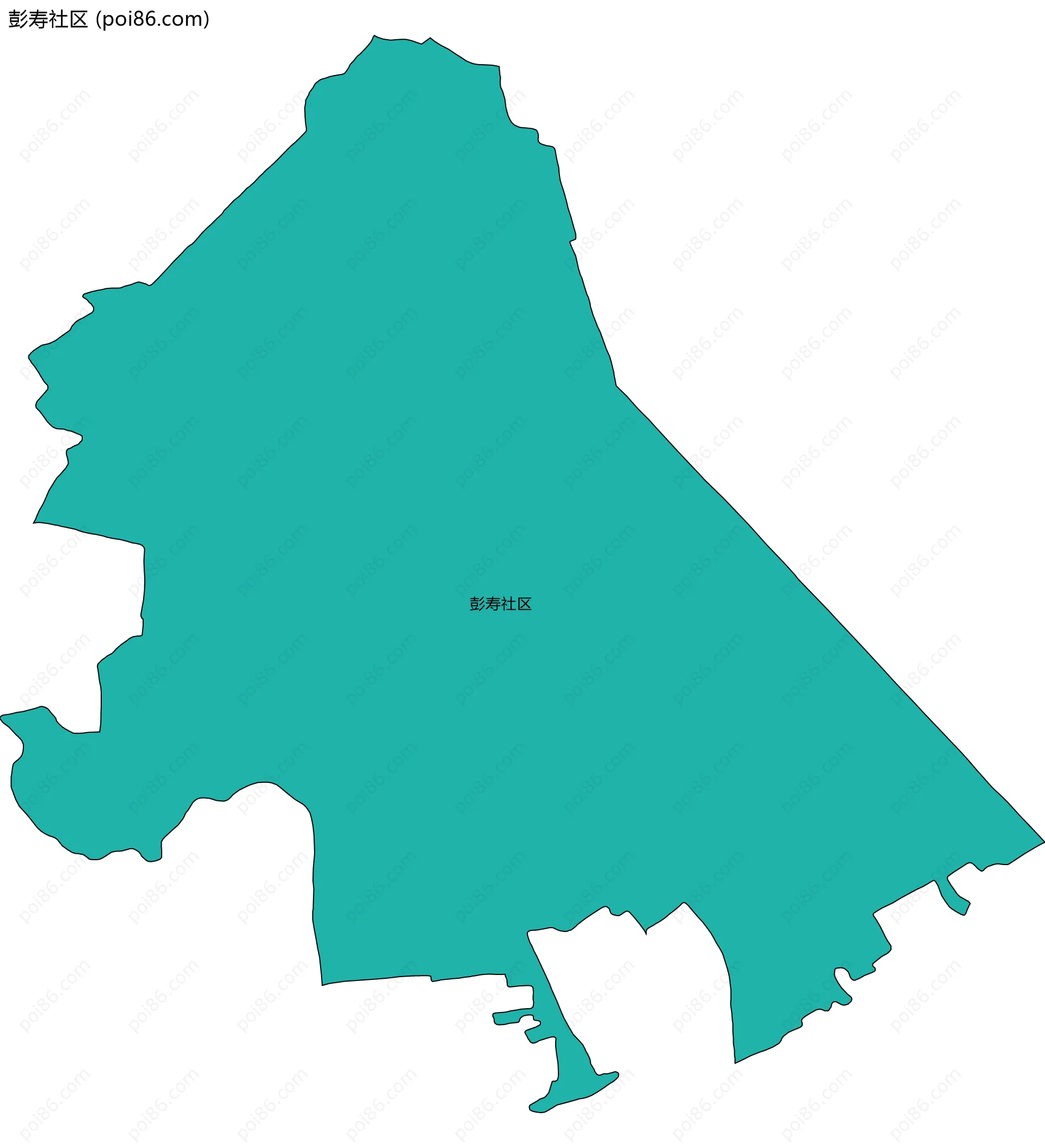 彭寿社区边界地图