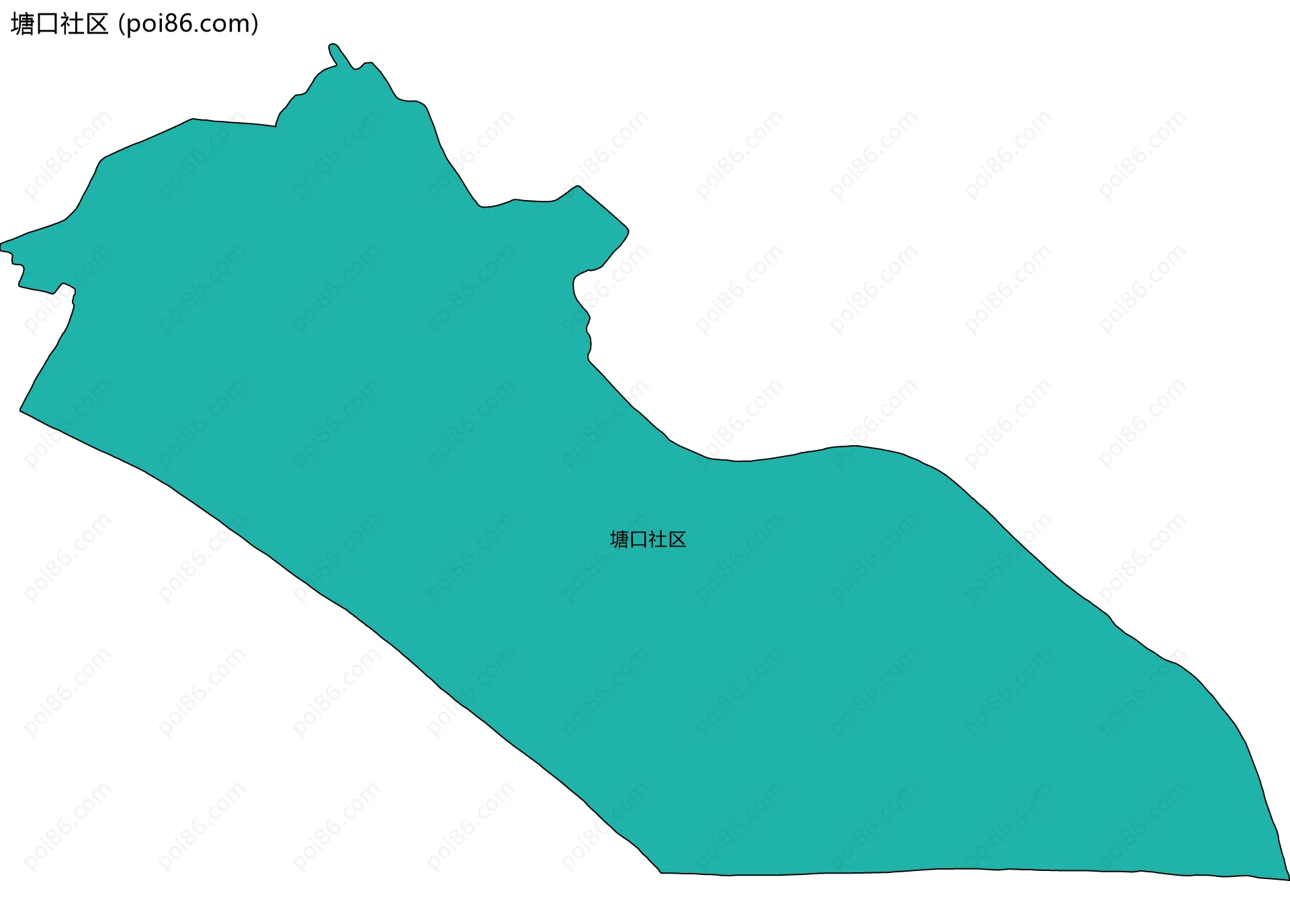 塘口社区边界地图