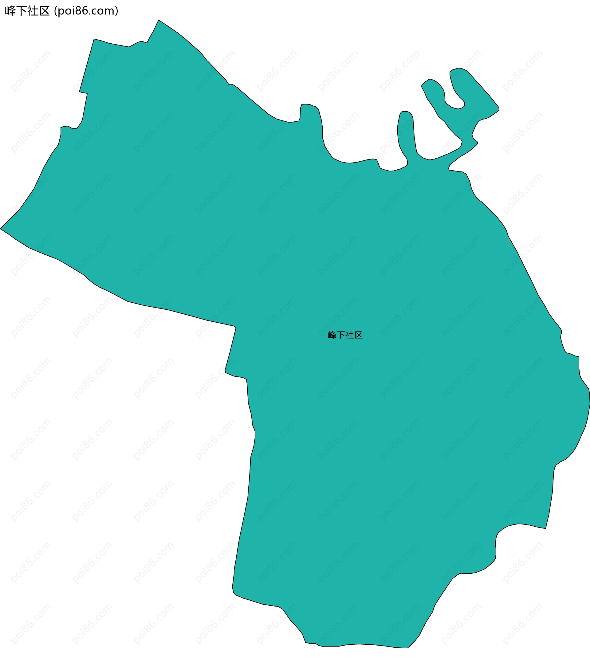 峰下社区边界地图