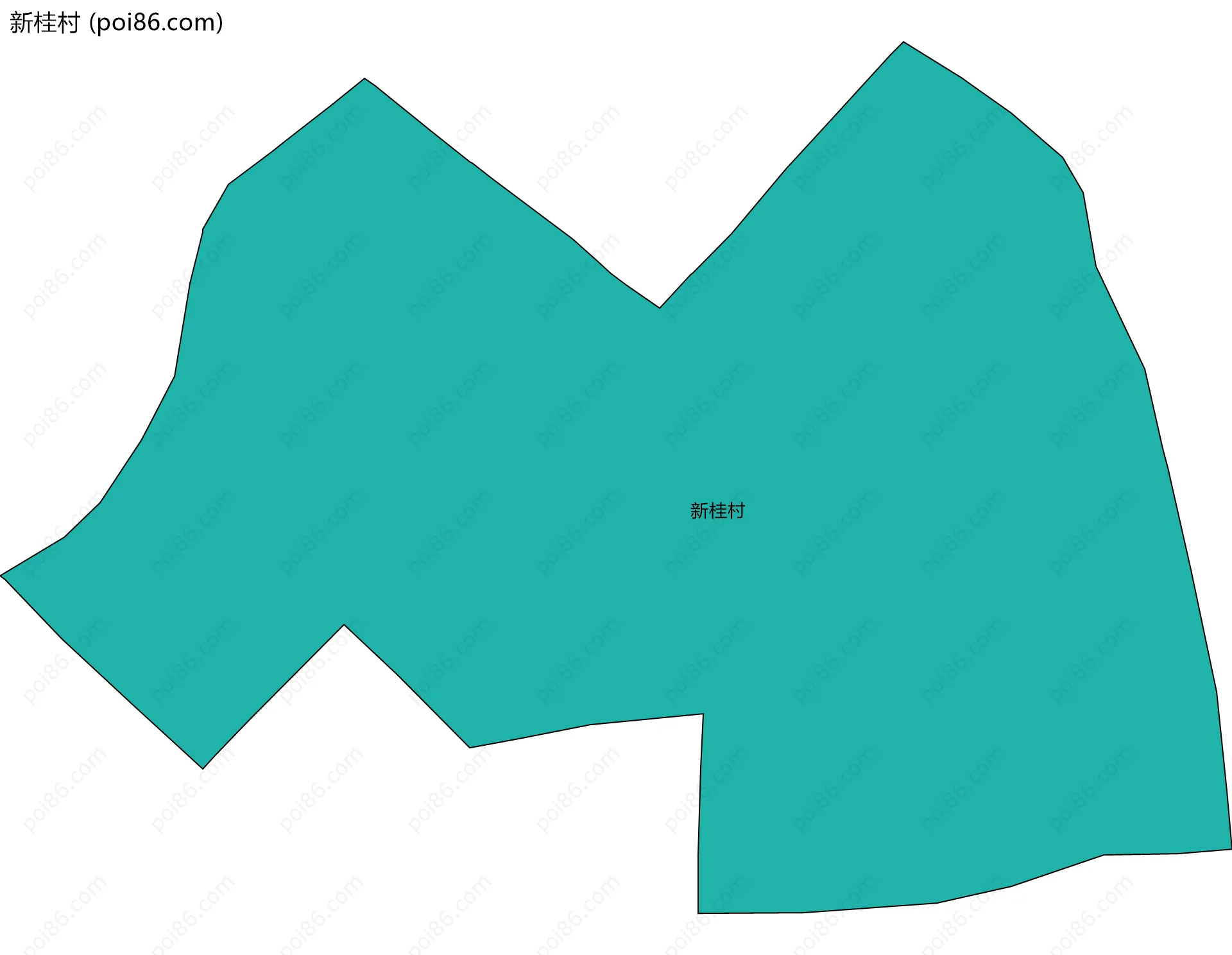 新桂村边界地图