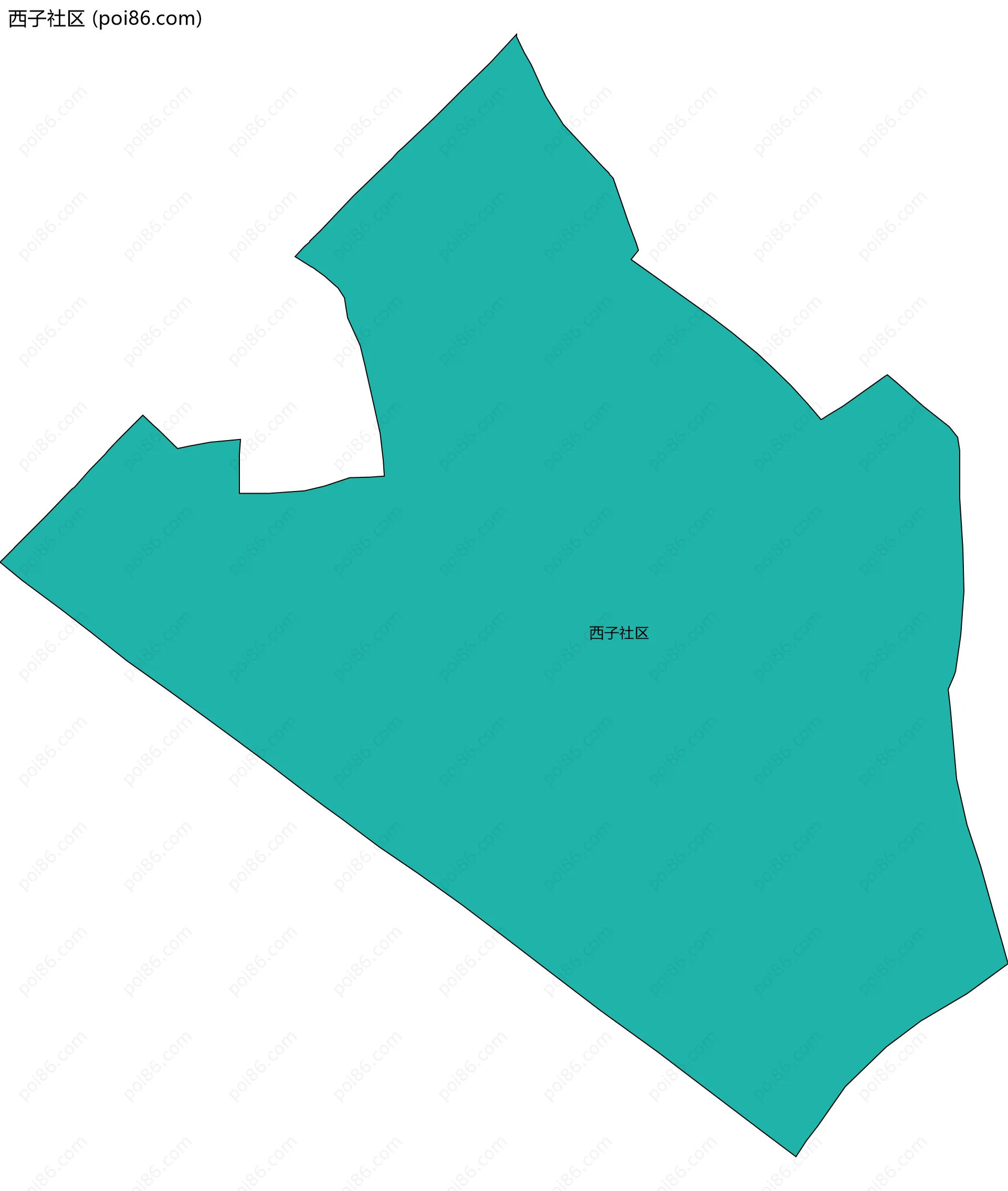 西子社区边界地图