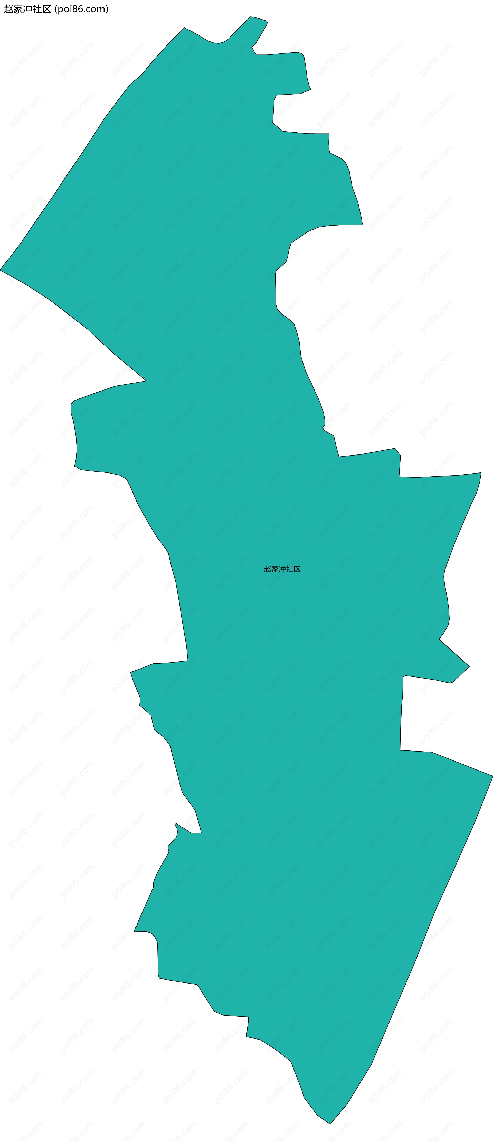 赵家冲社区边界地图