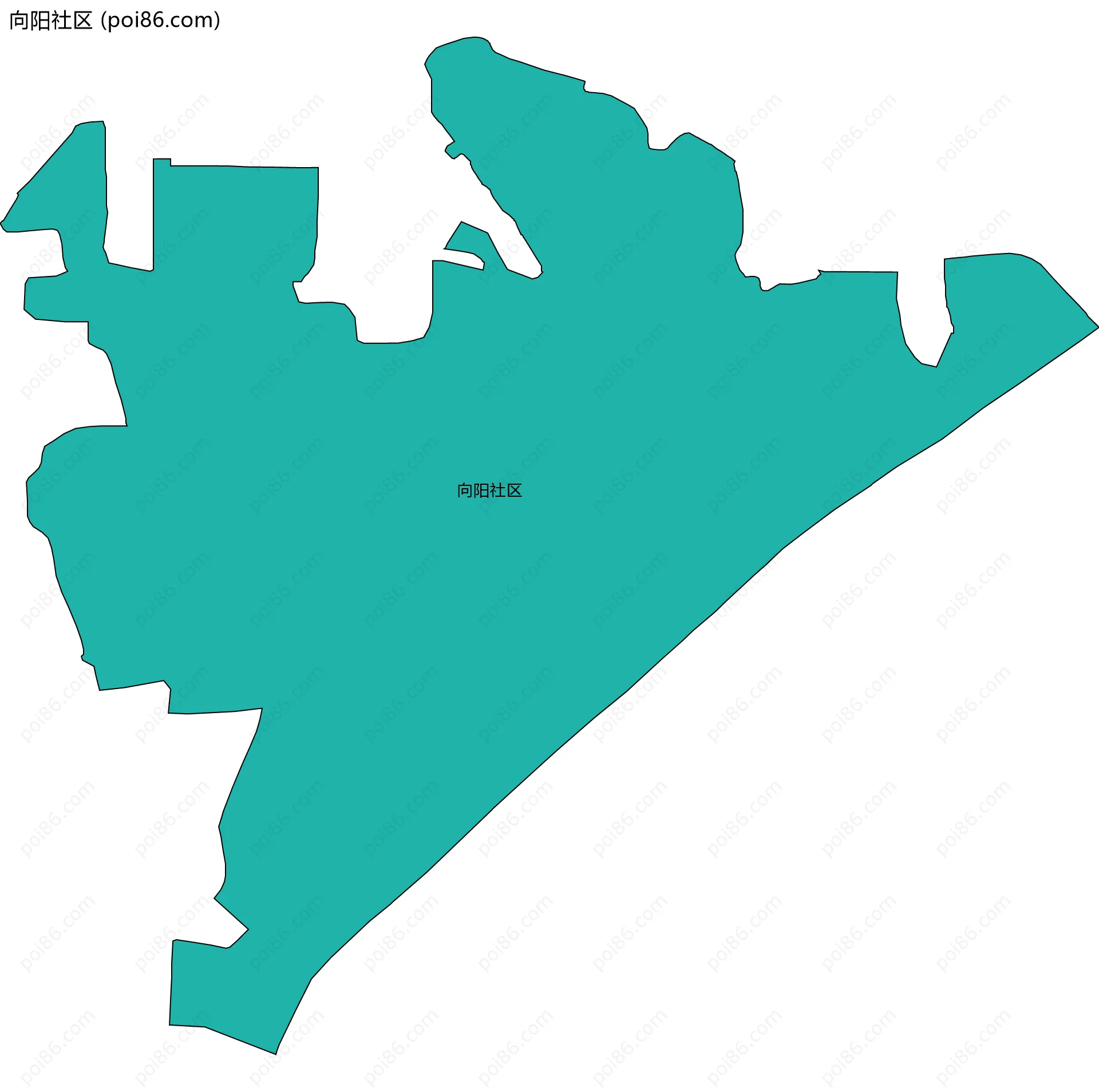 向阳社区边界地图