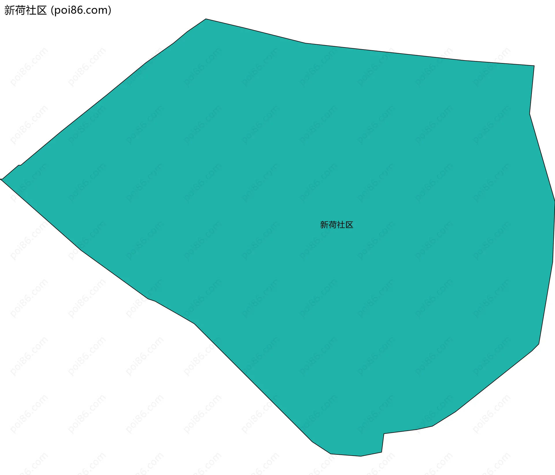 新荷社区边界地图