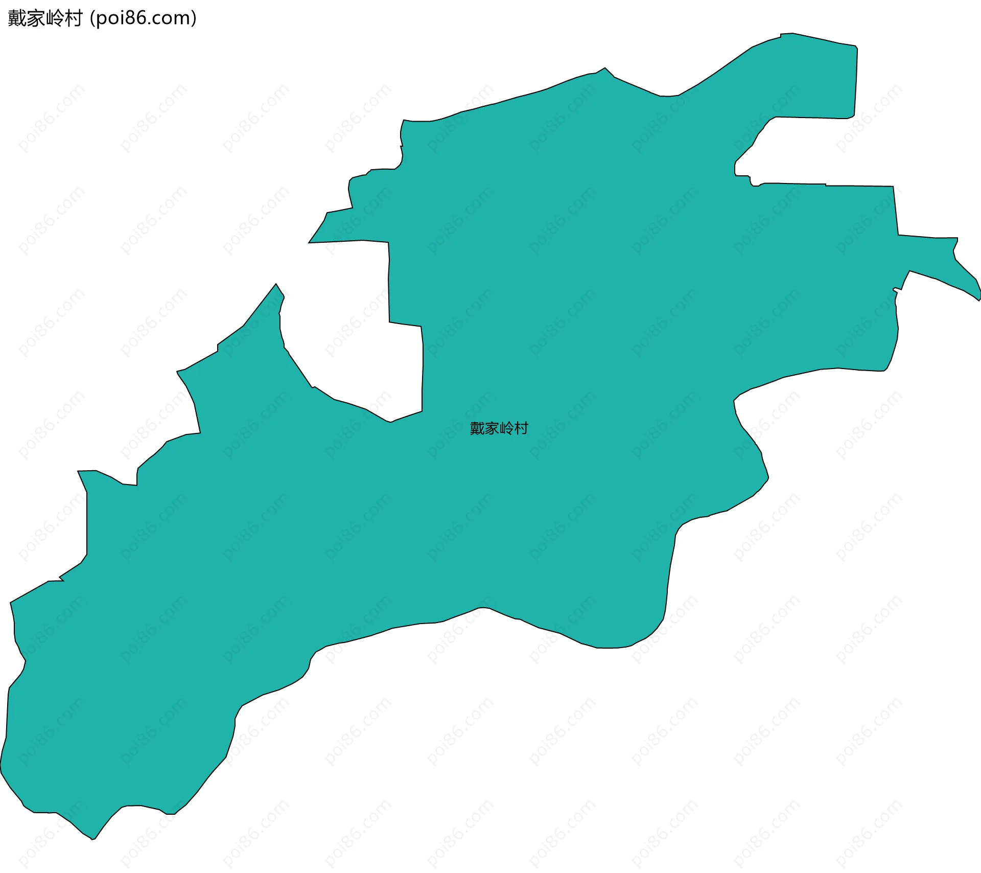 戴家岭村边界地图