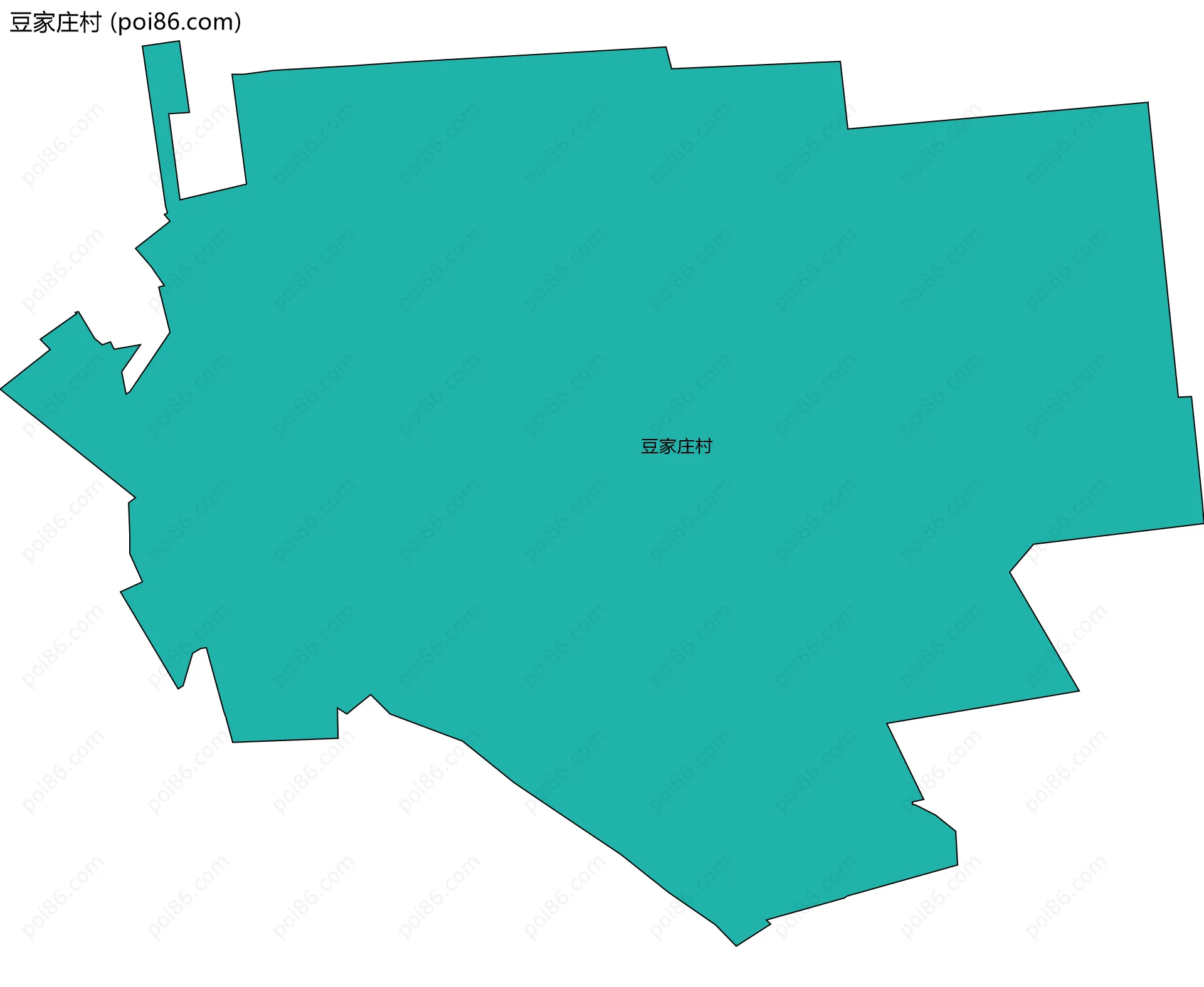豆家庄村边界地图