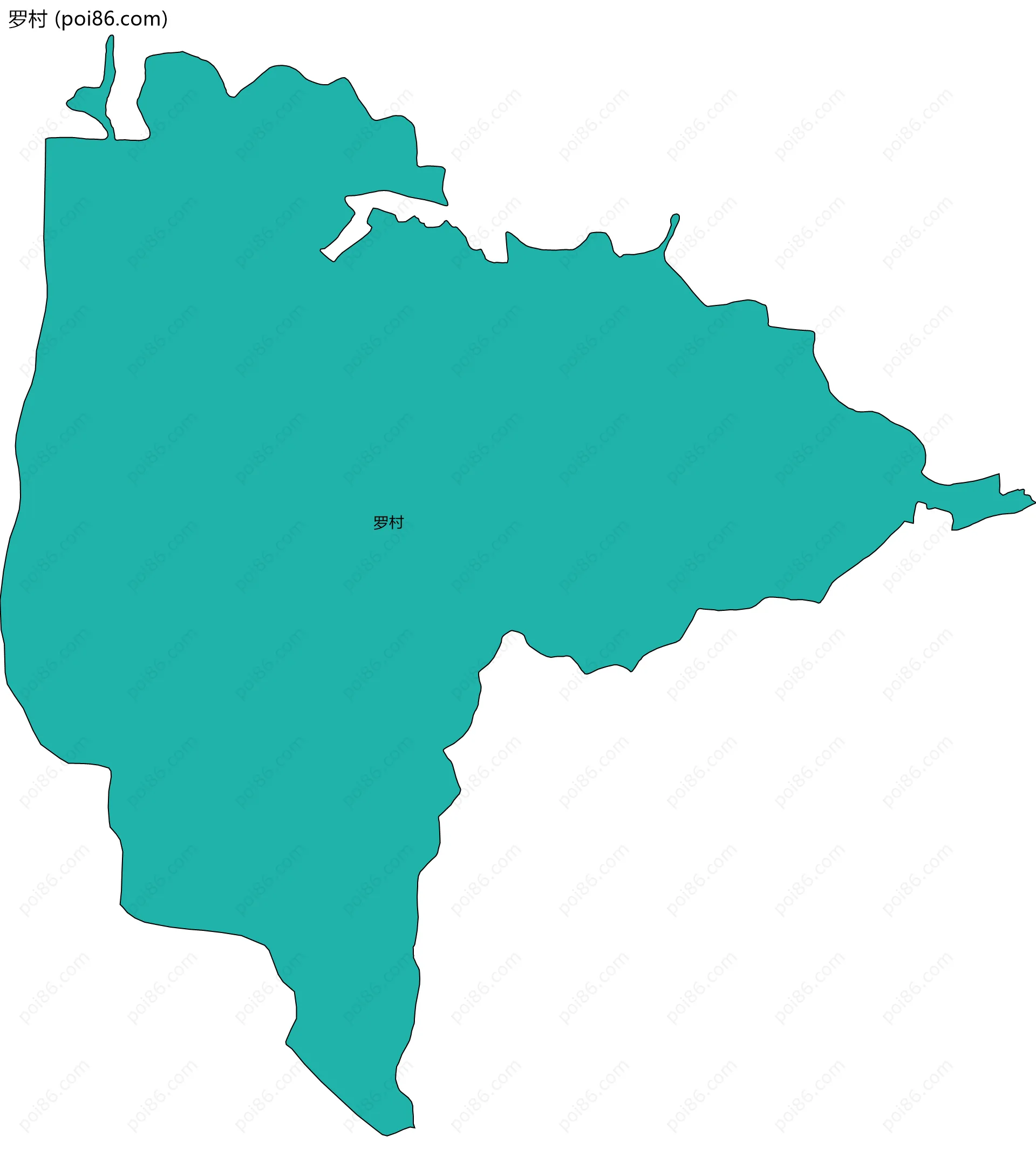 罗村边界地图