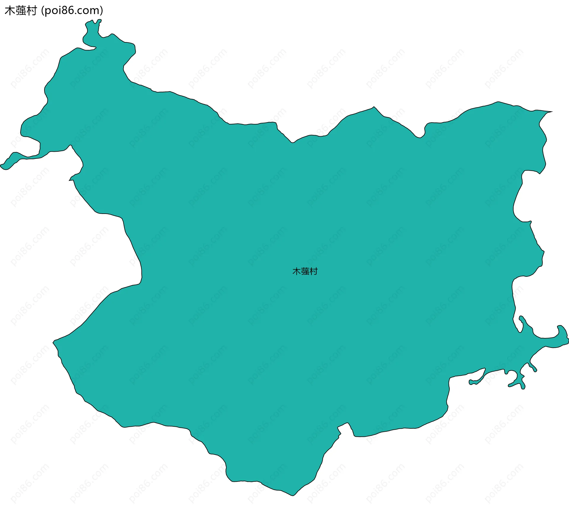 木蔃村边界地图