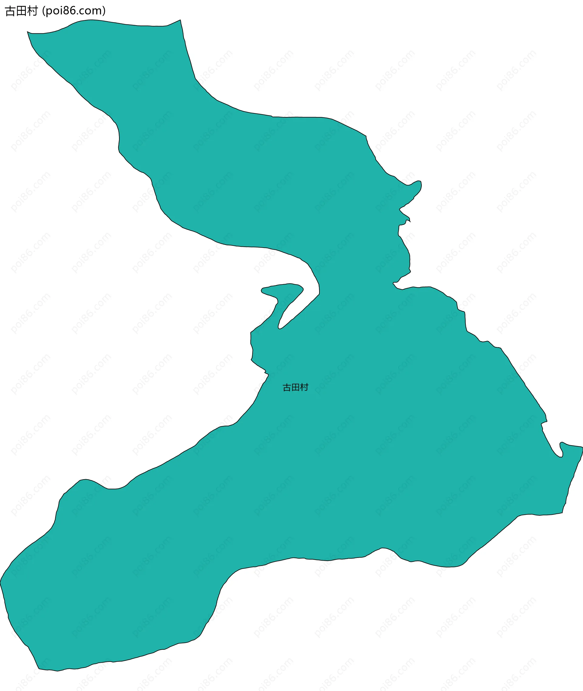 古田村边界地图