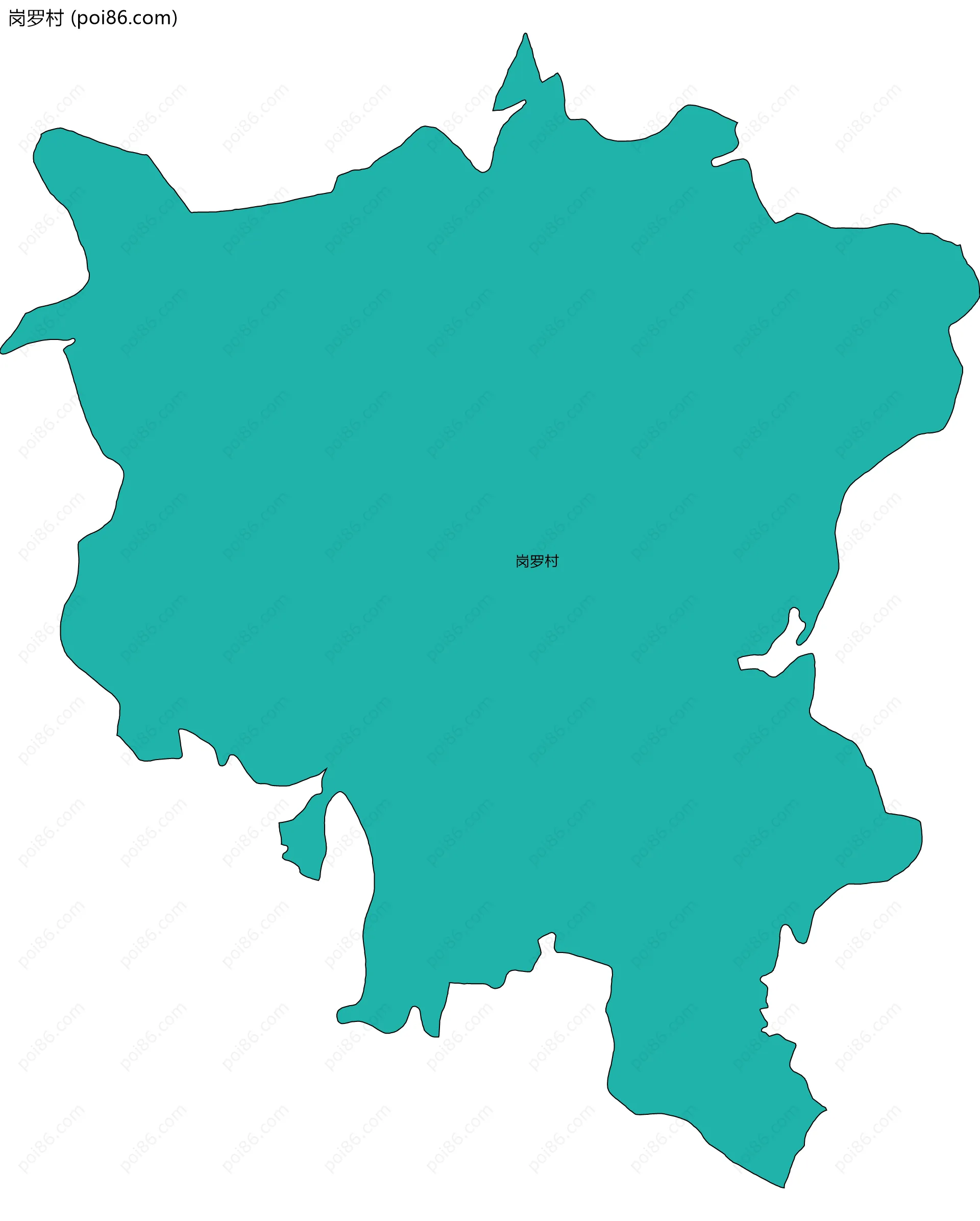 岗罗村边界地图