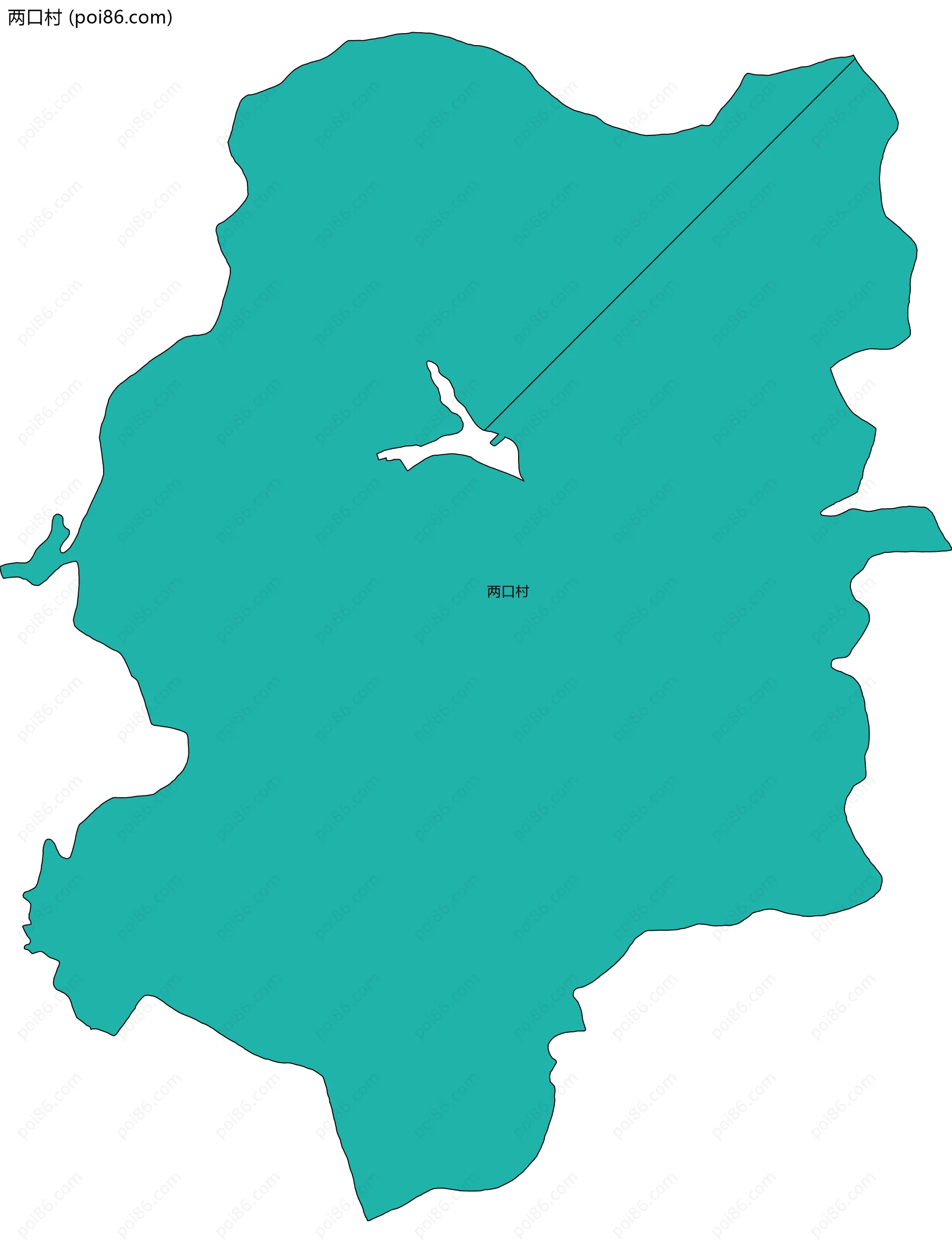 两口村边界地图