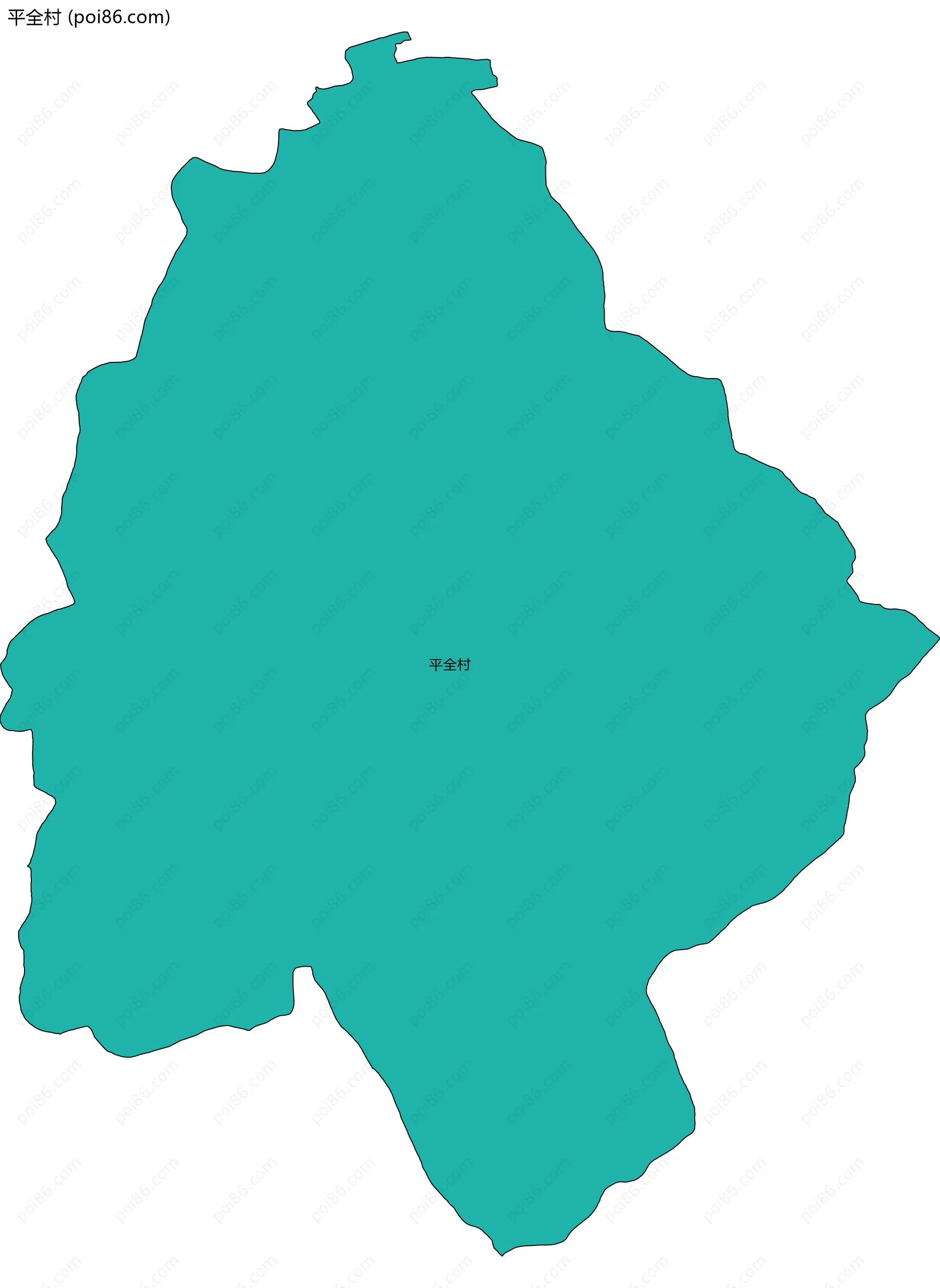 平全村边界地图