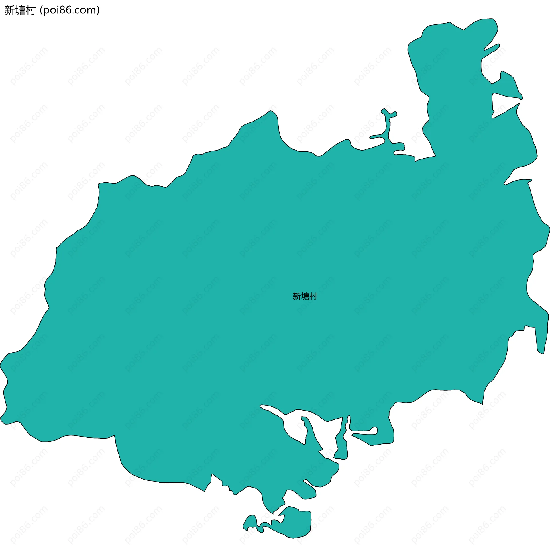 新塘村边界地图