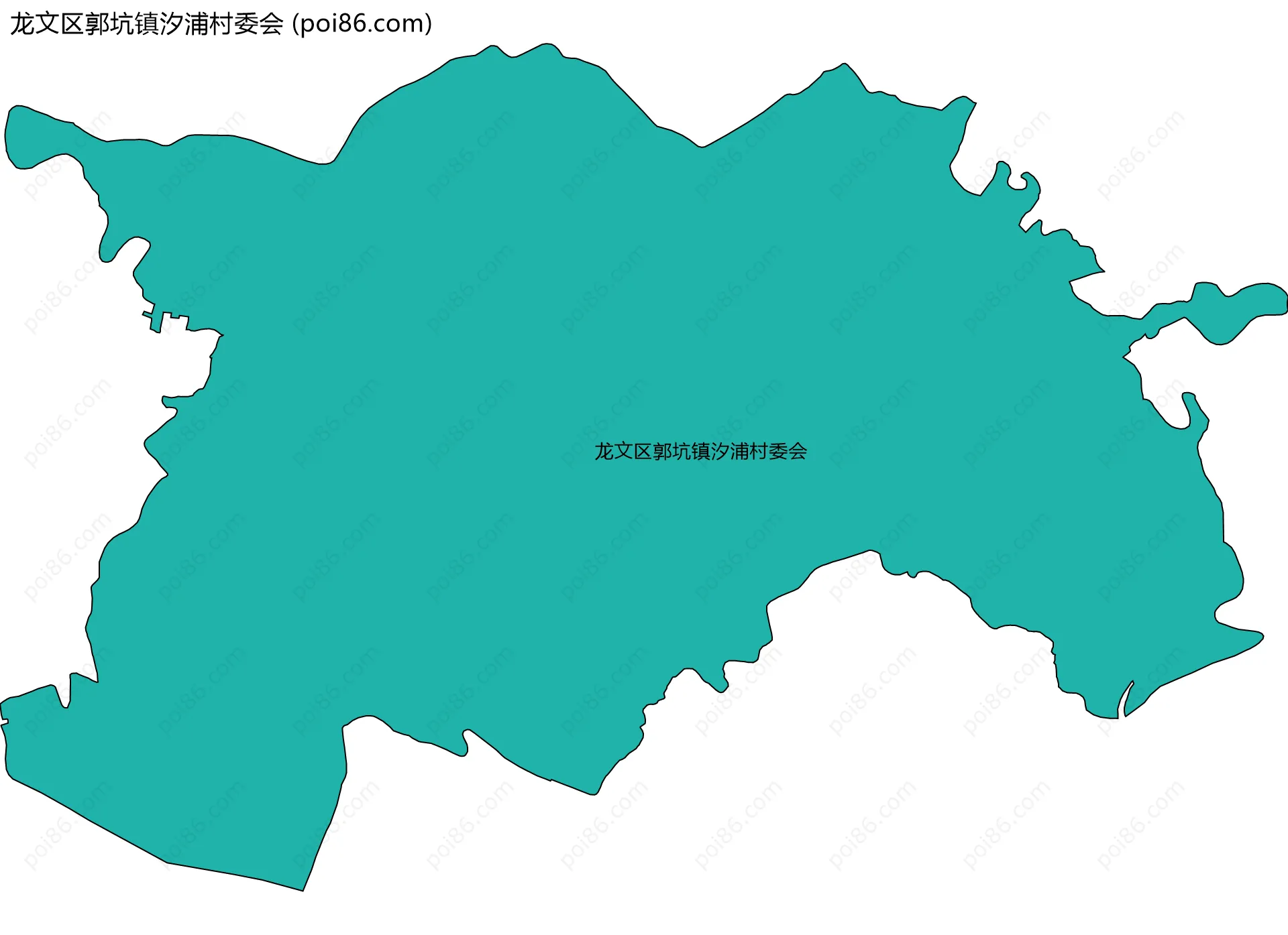 龙文区郭坑镇汐浦村委会边界地图