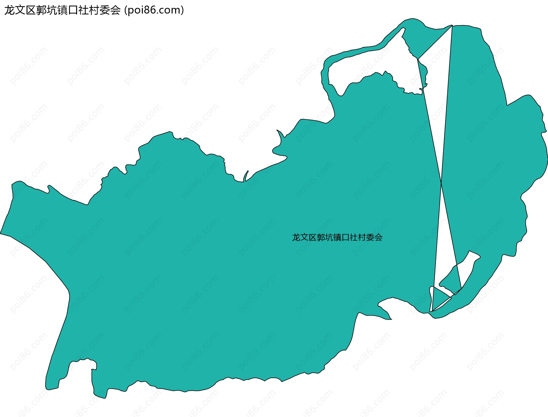 龙文区郭坑镇口社村委会边界地图