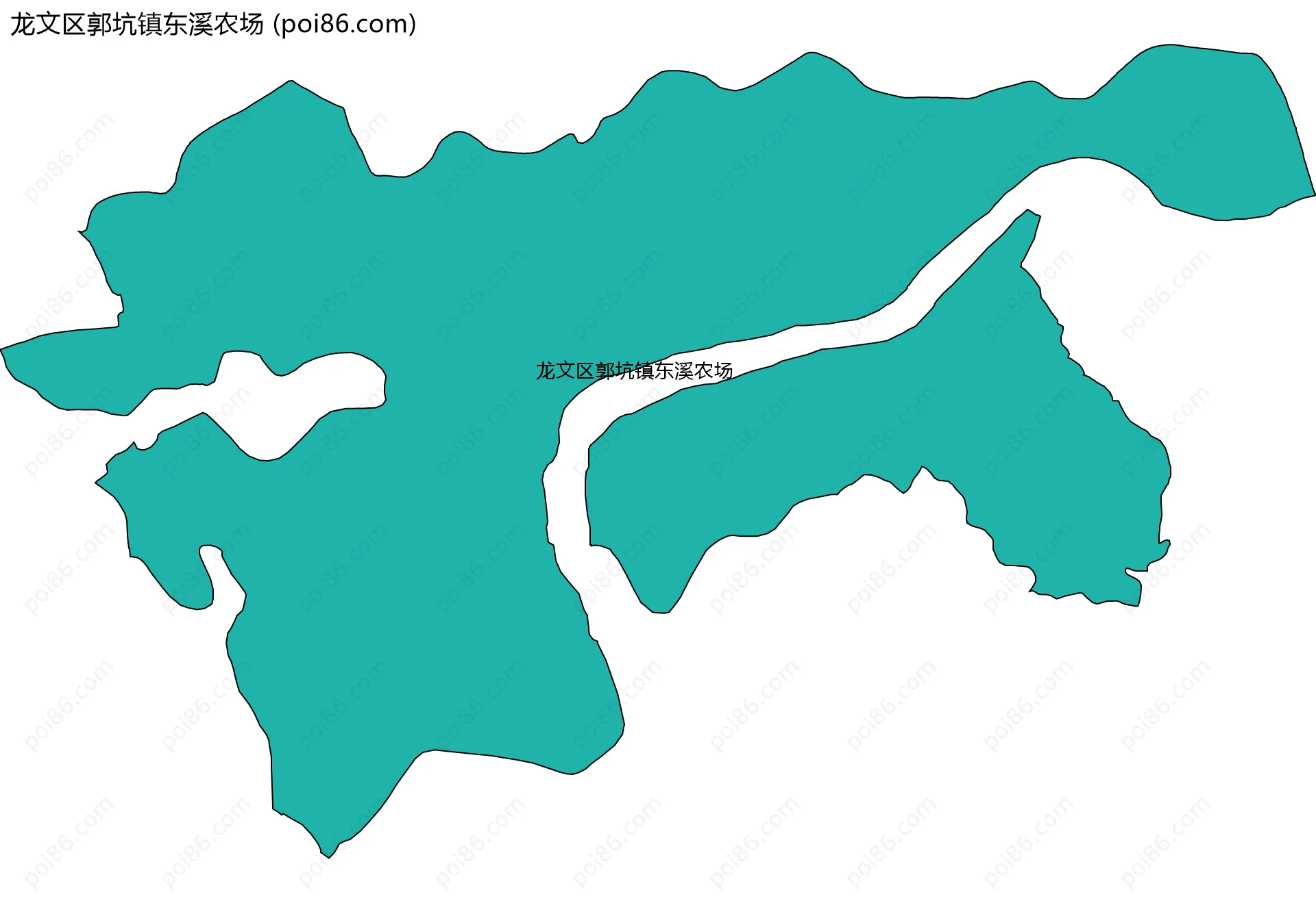 龙文区郭坑镇东溪农场边界地图
