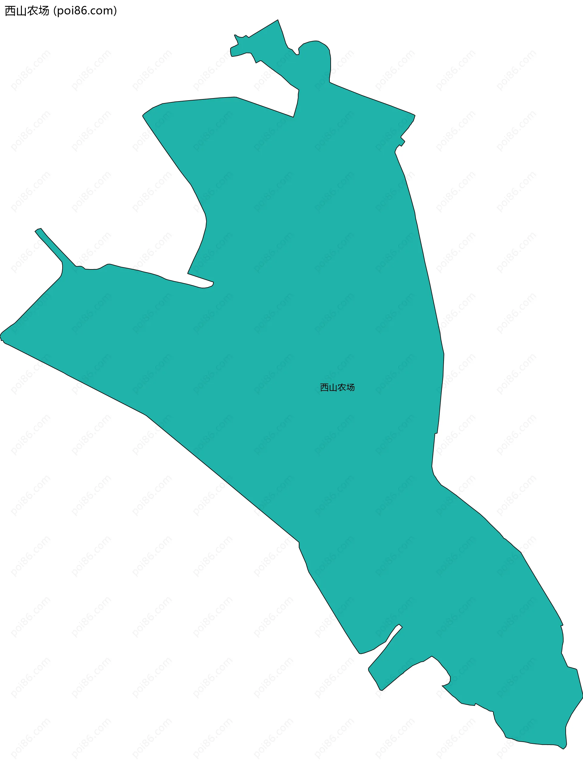 西山农场边界地图