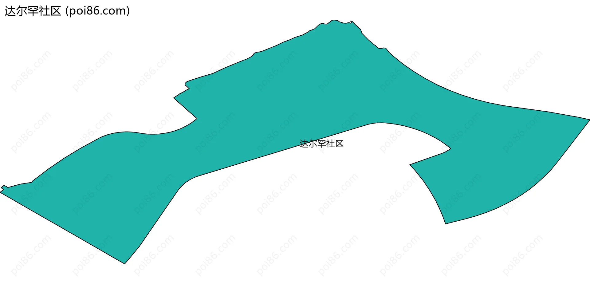 达尔罕社区边界地图