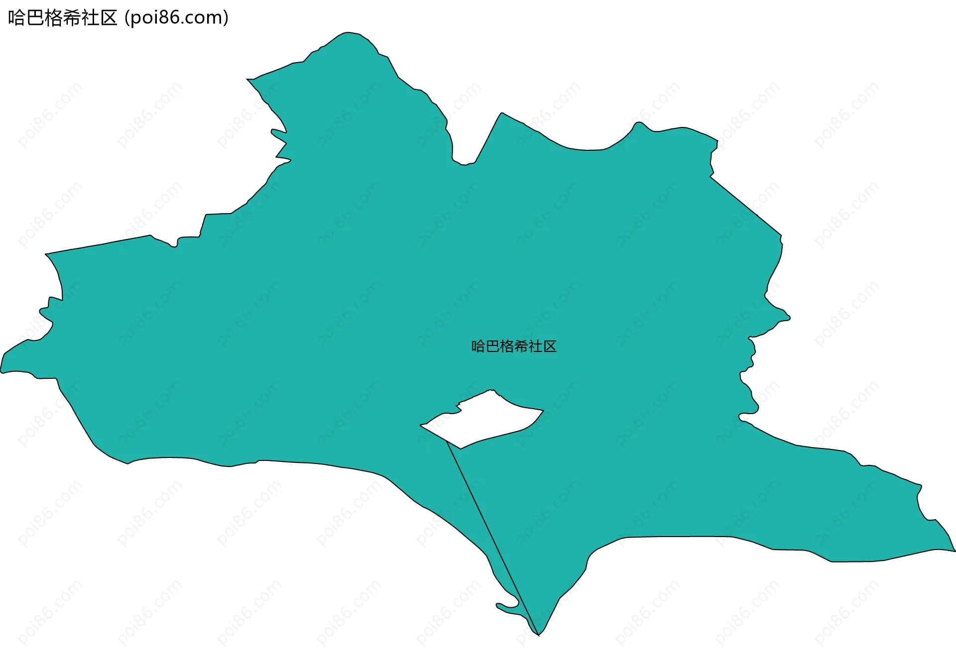 哈巴格希社区边界地图