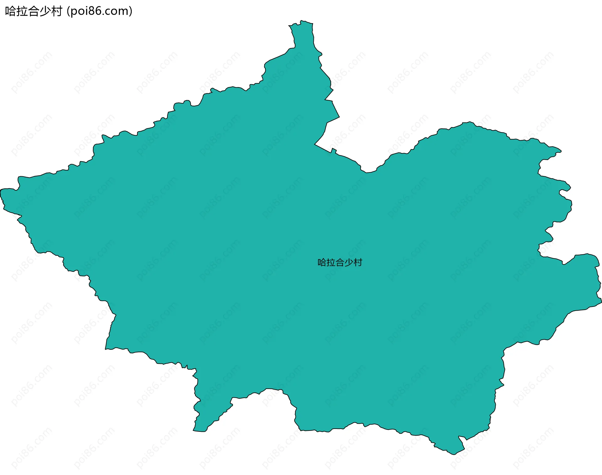 哈拉合少村边界地图