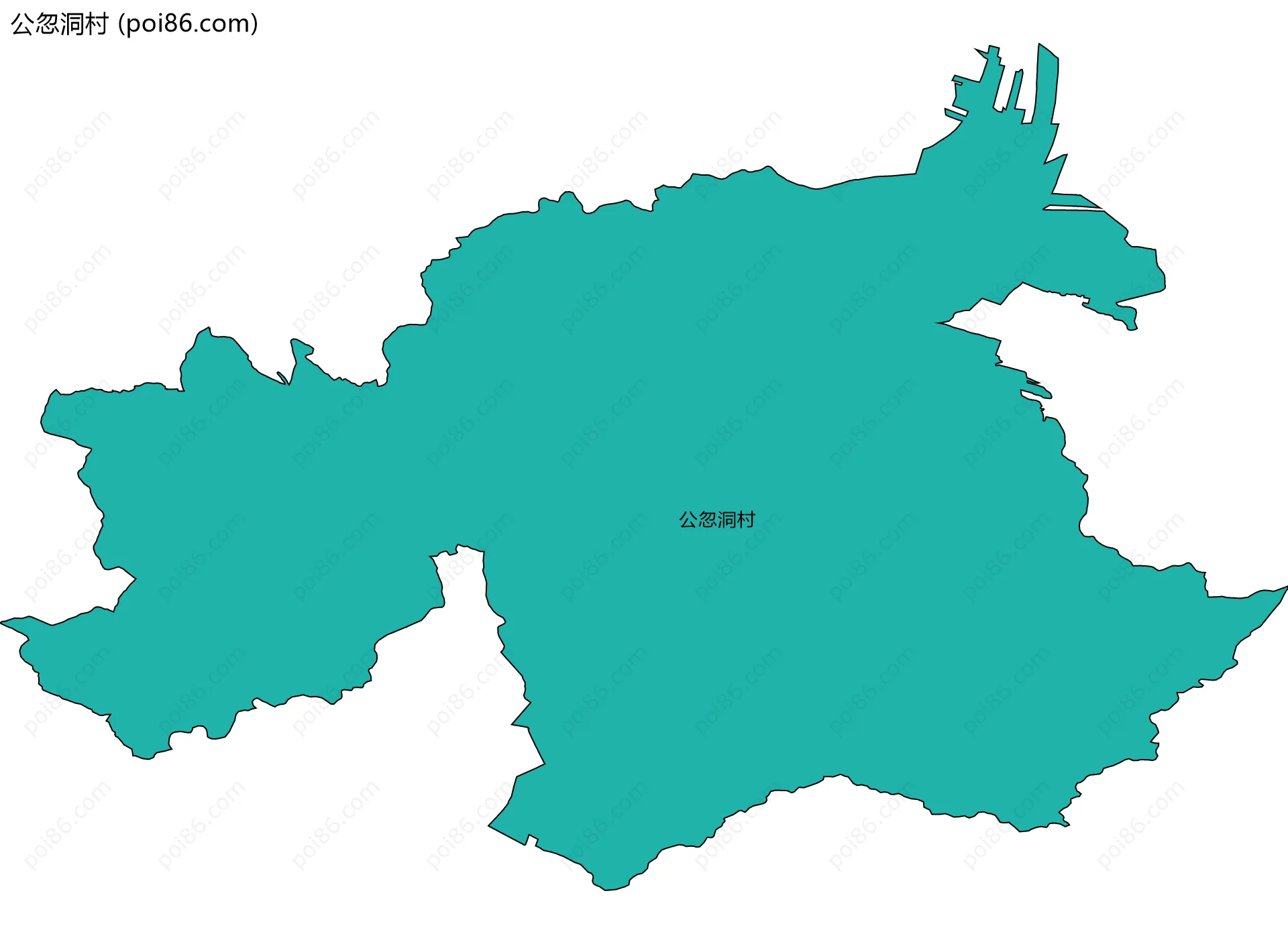 公忽洞村边界地图