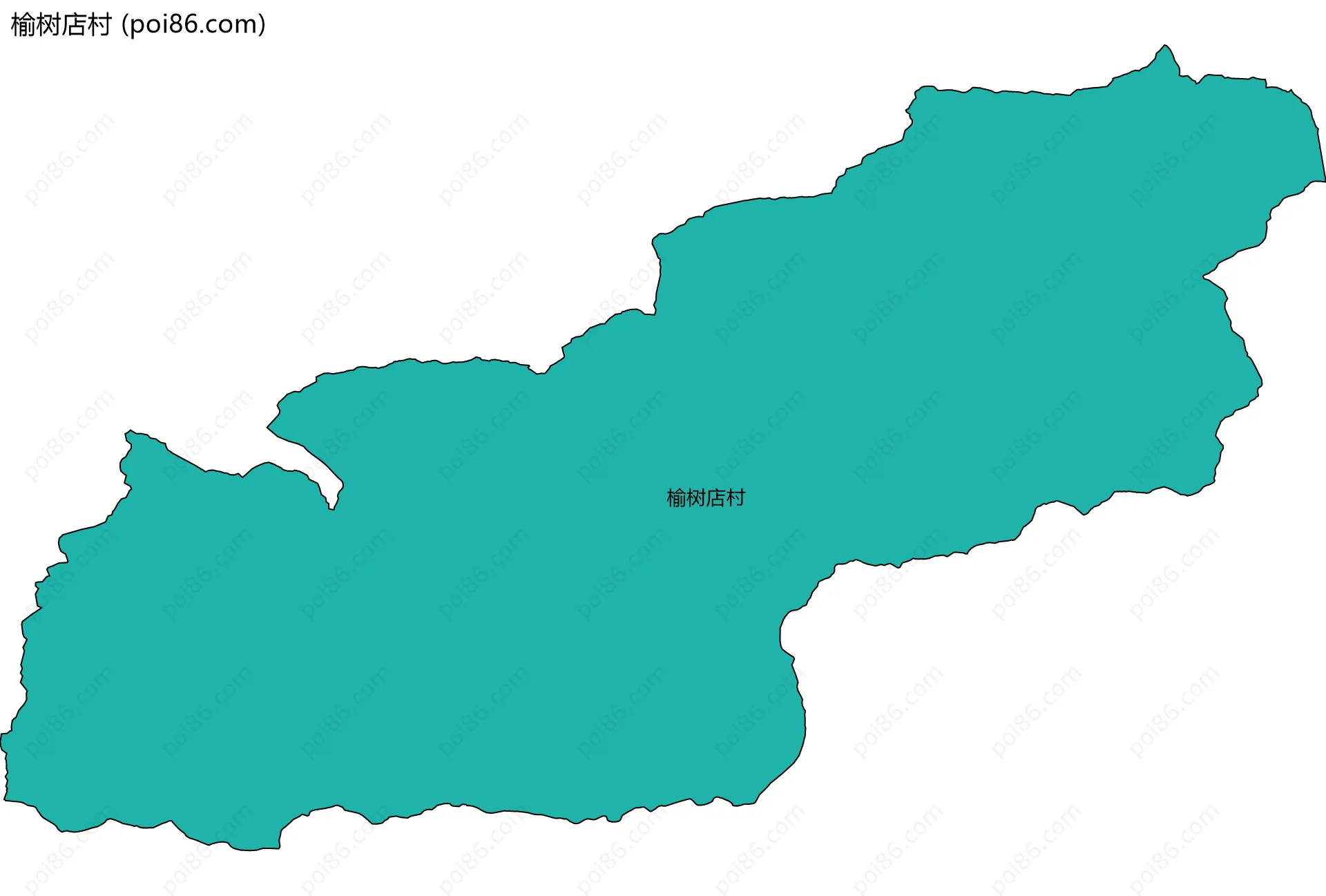榆树店村边界地图