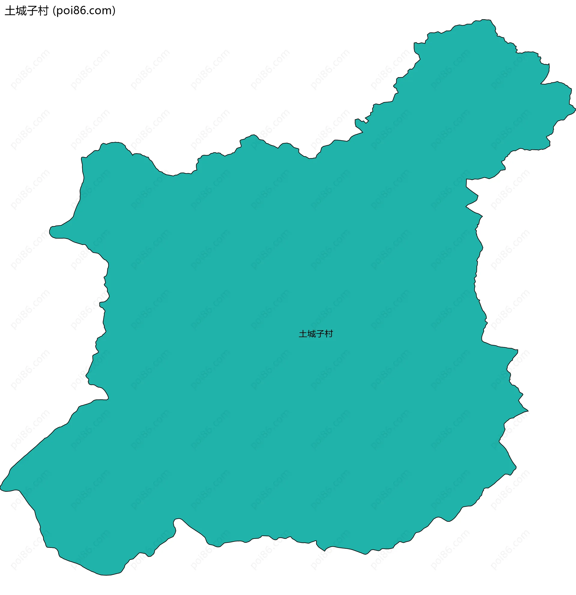 土城子村边界地图