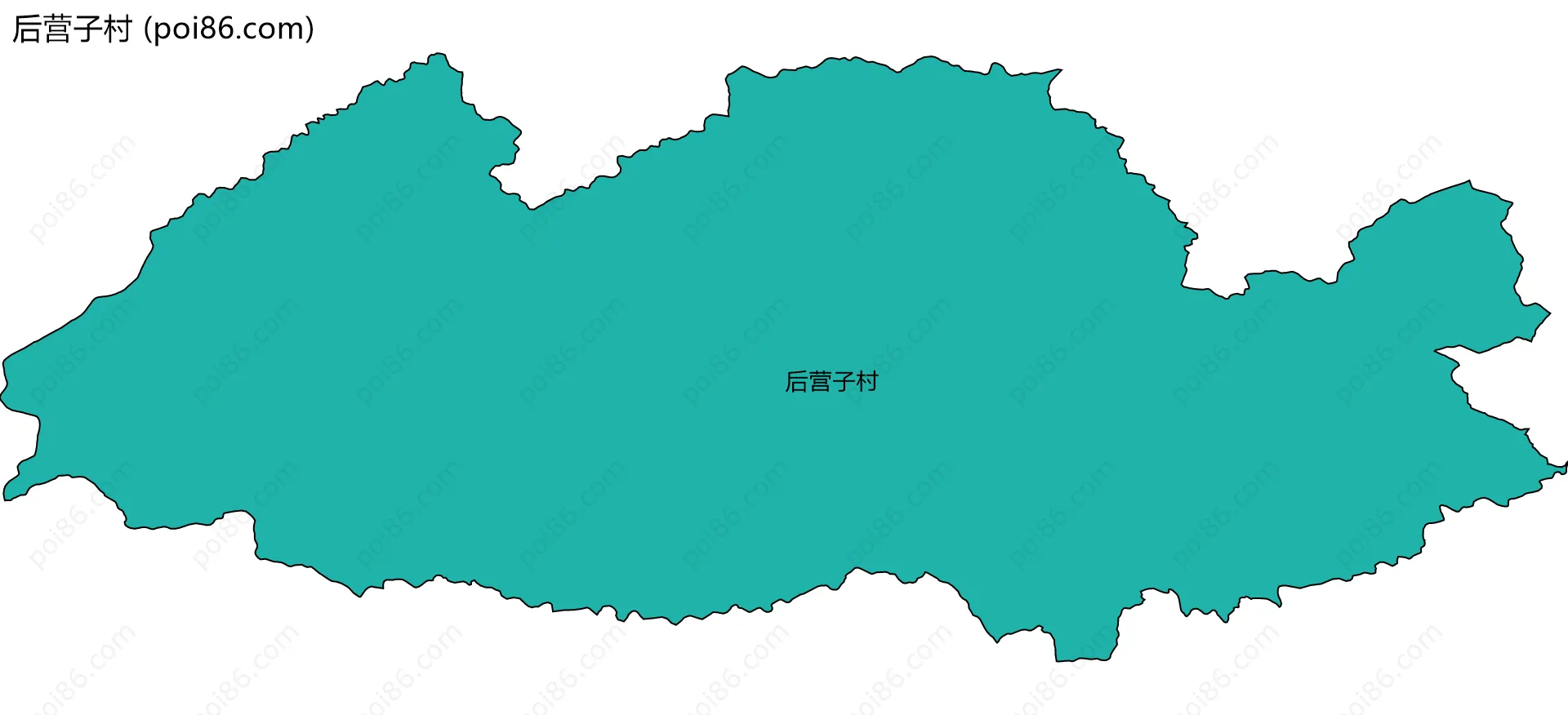 后营子村边界地图