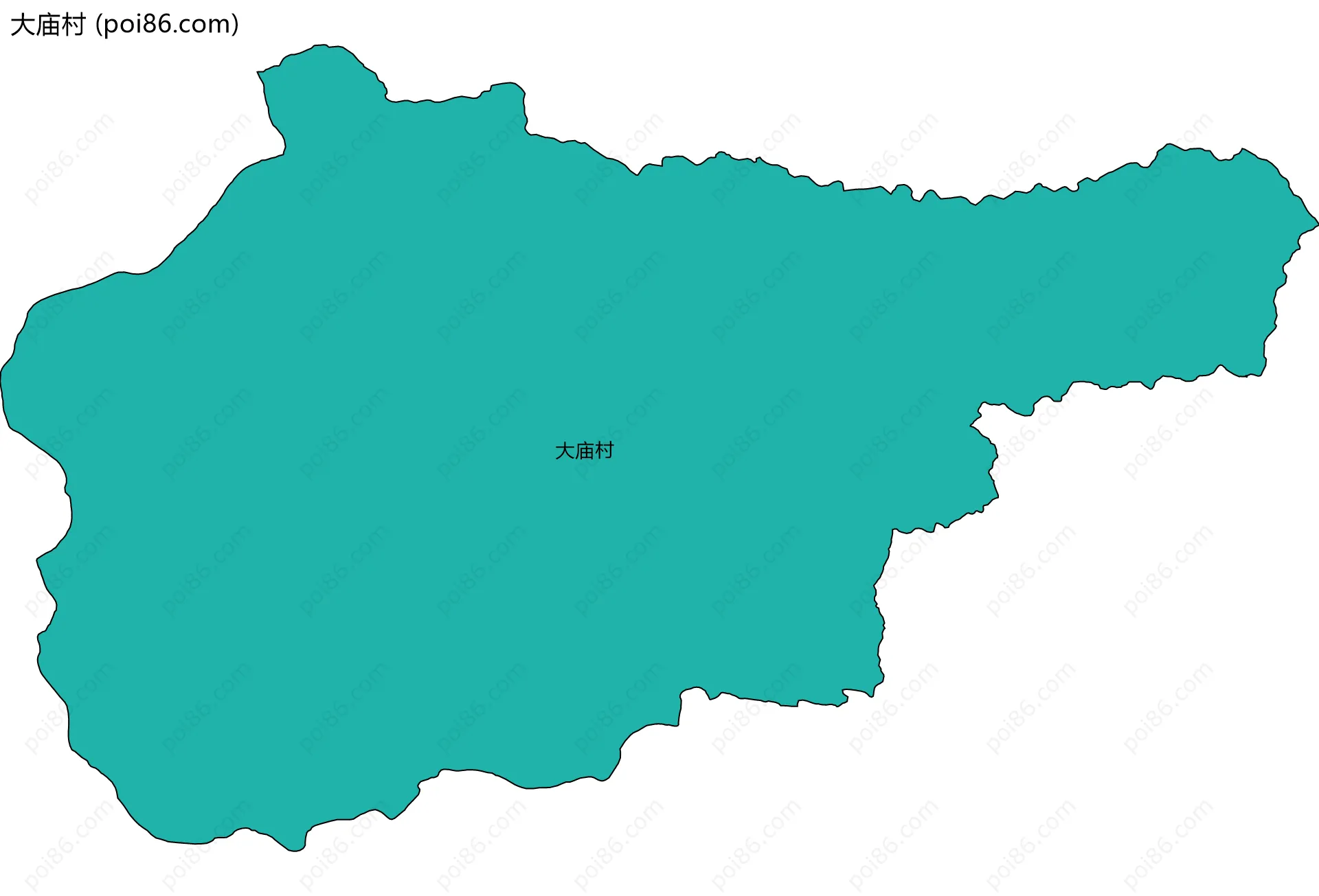大庙村边界地图