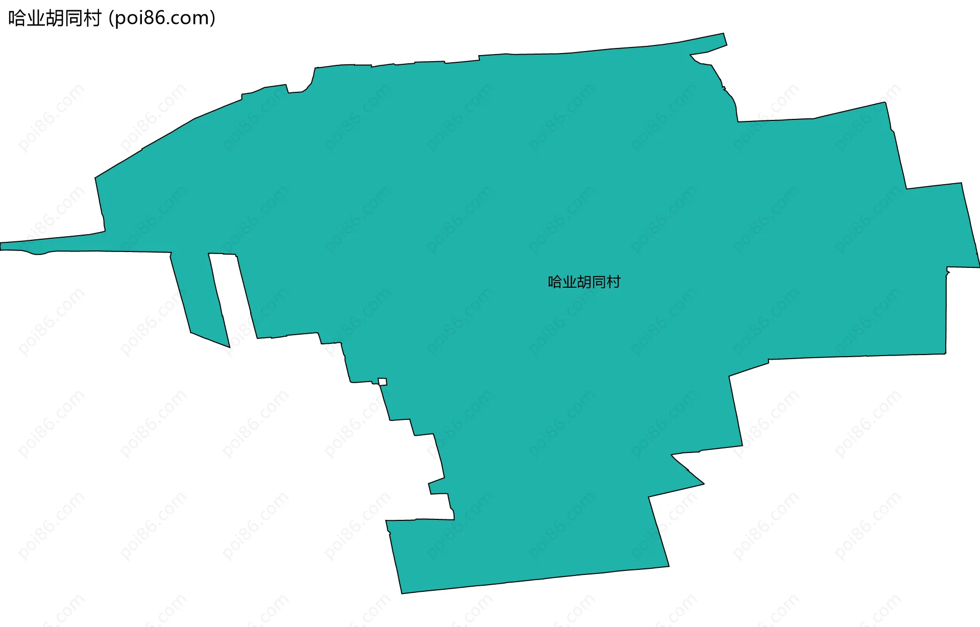 哈业胡同村边界地图