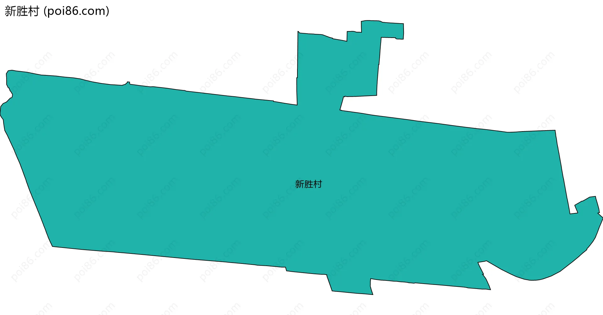 新胜村边界地图