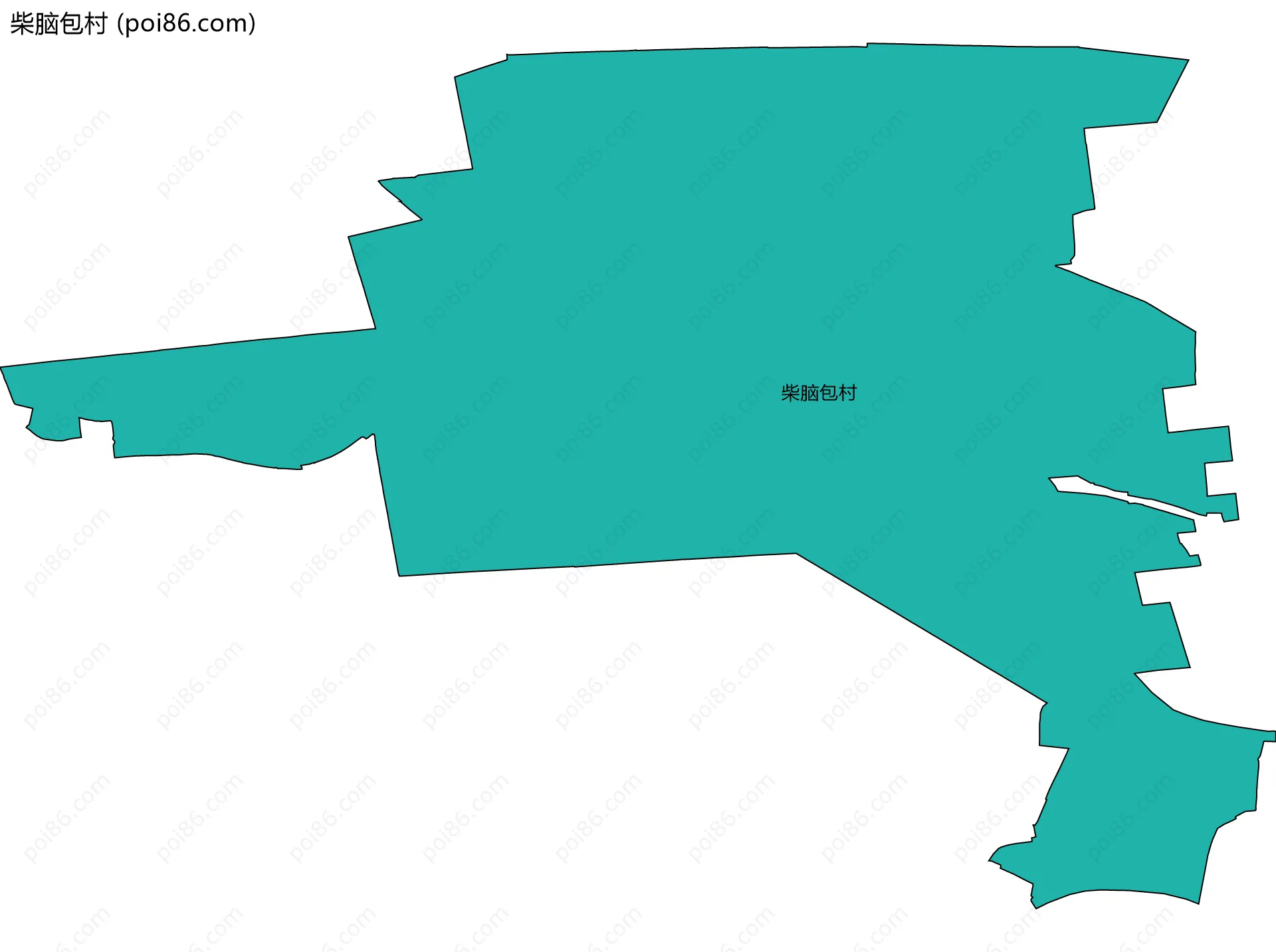 柴脑包村边界地图