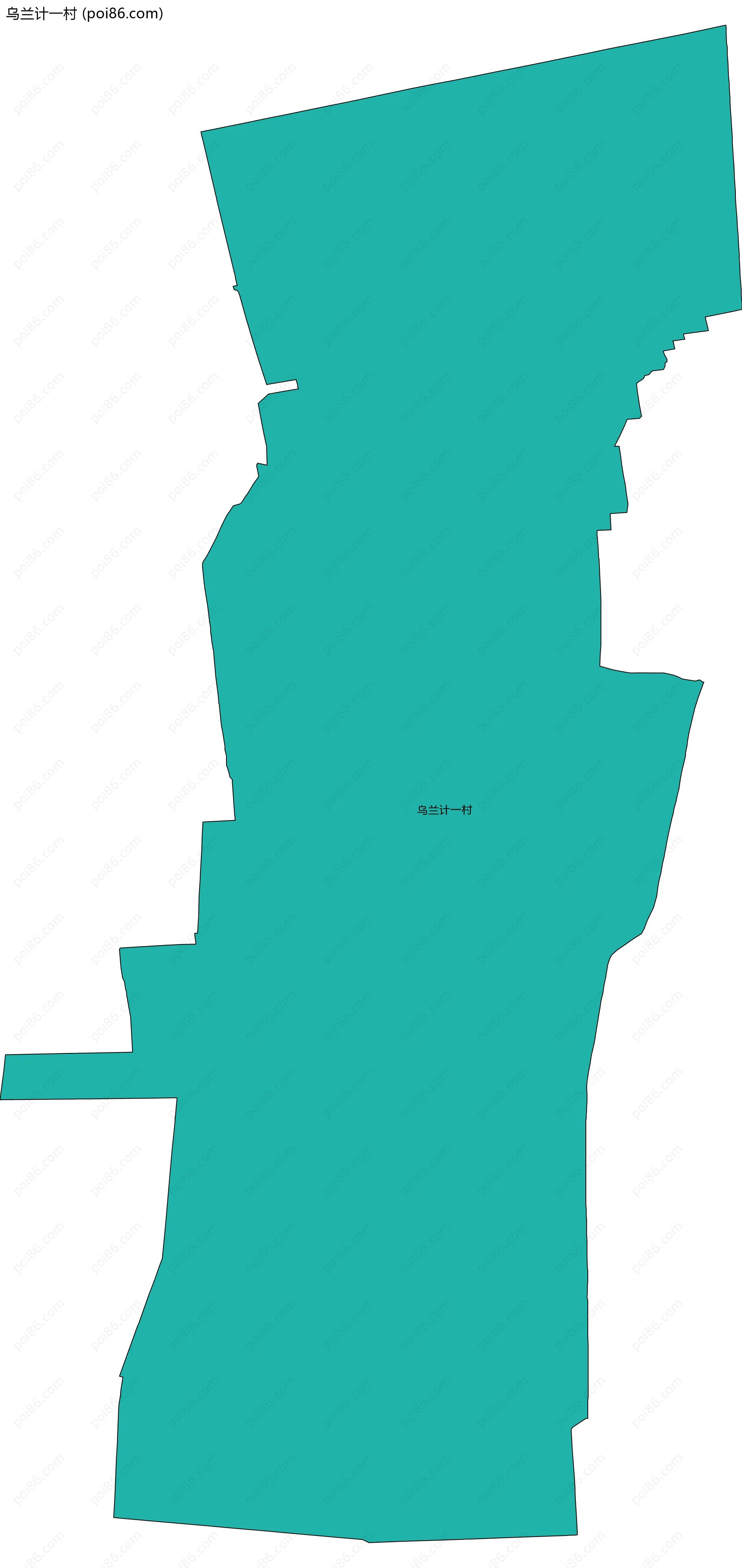 乌兰计一村边界地图