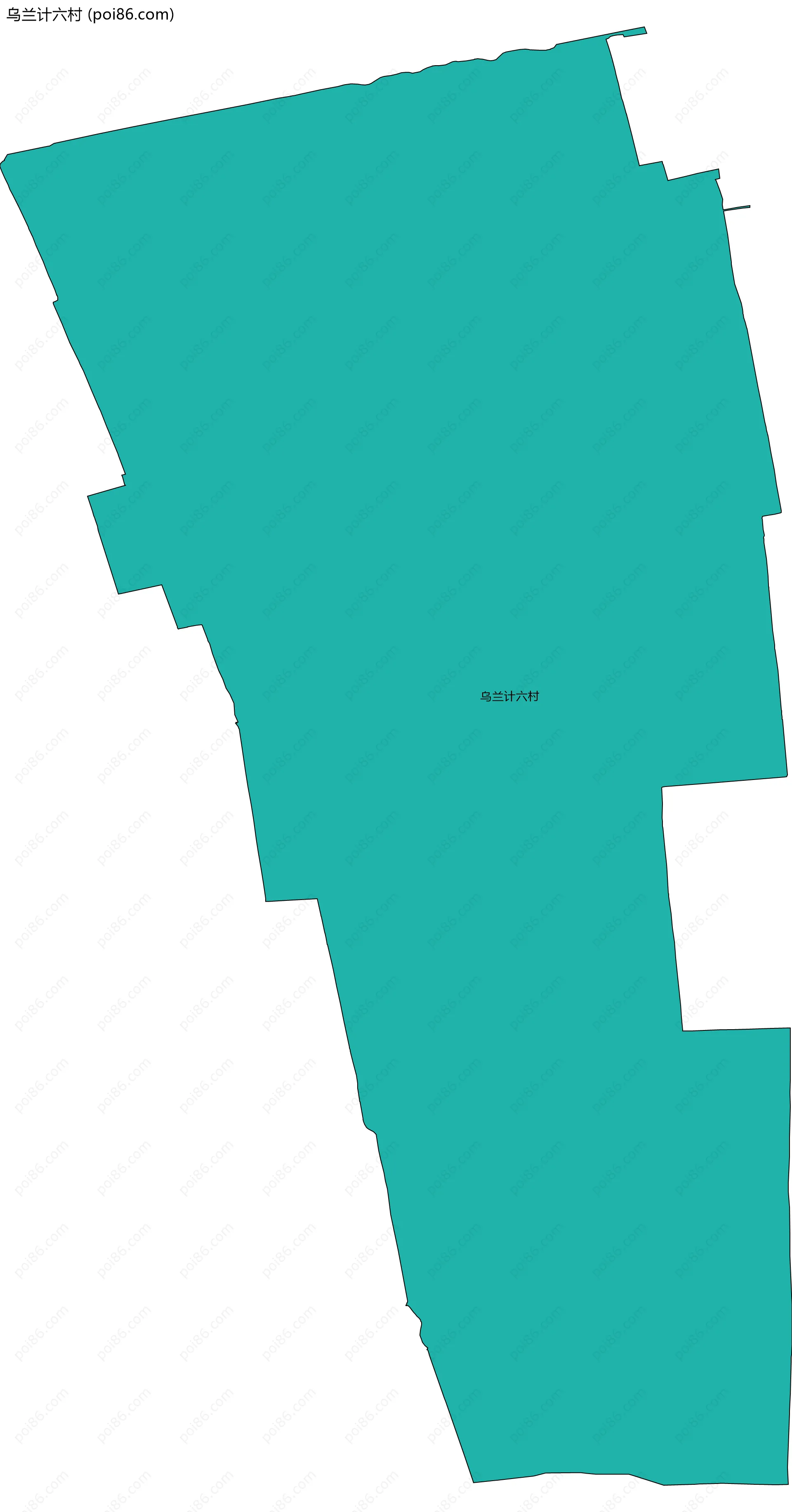 乌兰计六村边界地图