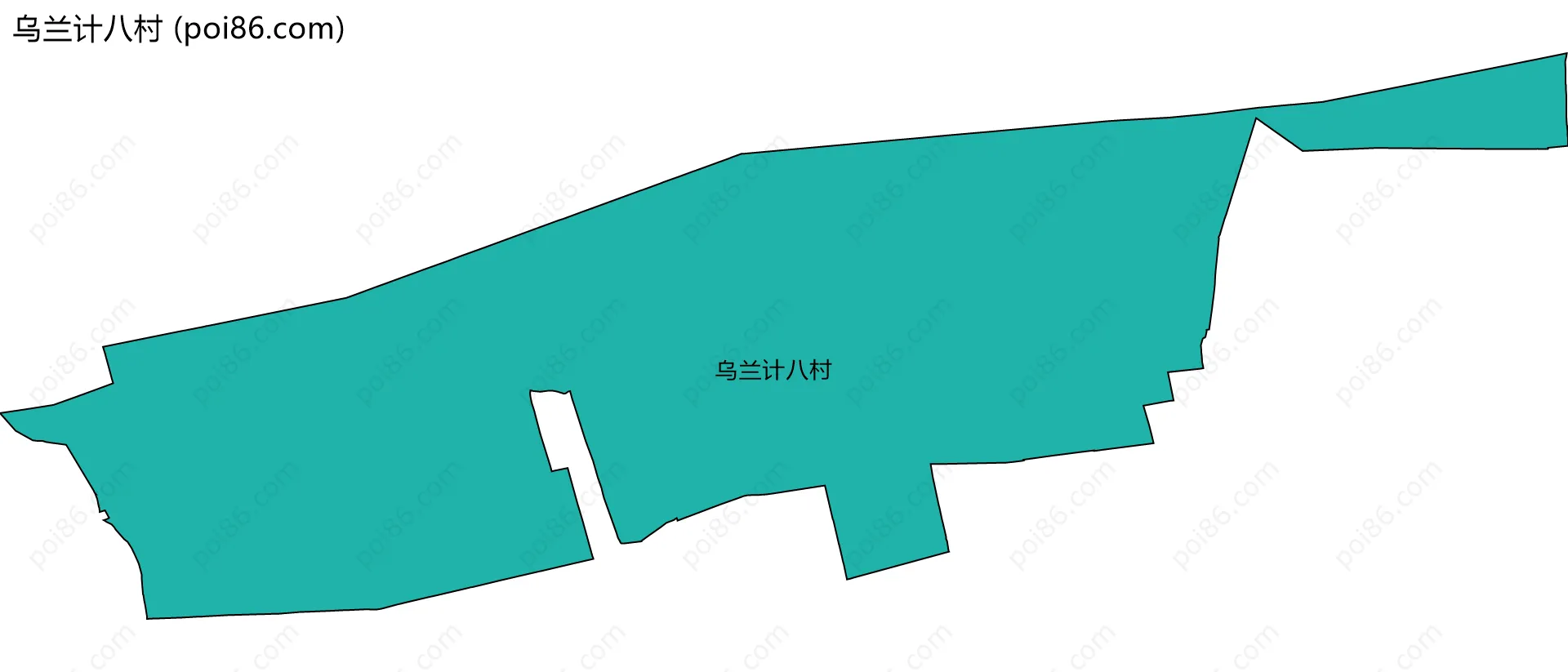 乌兰计八村边界地图