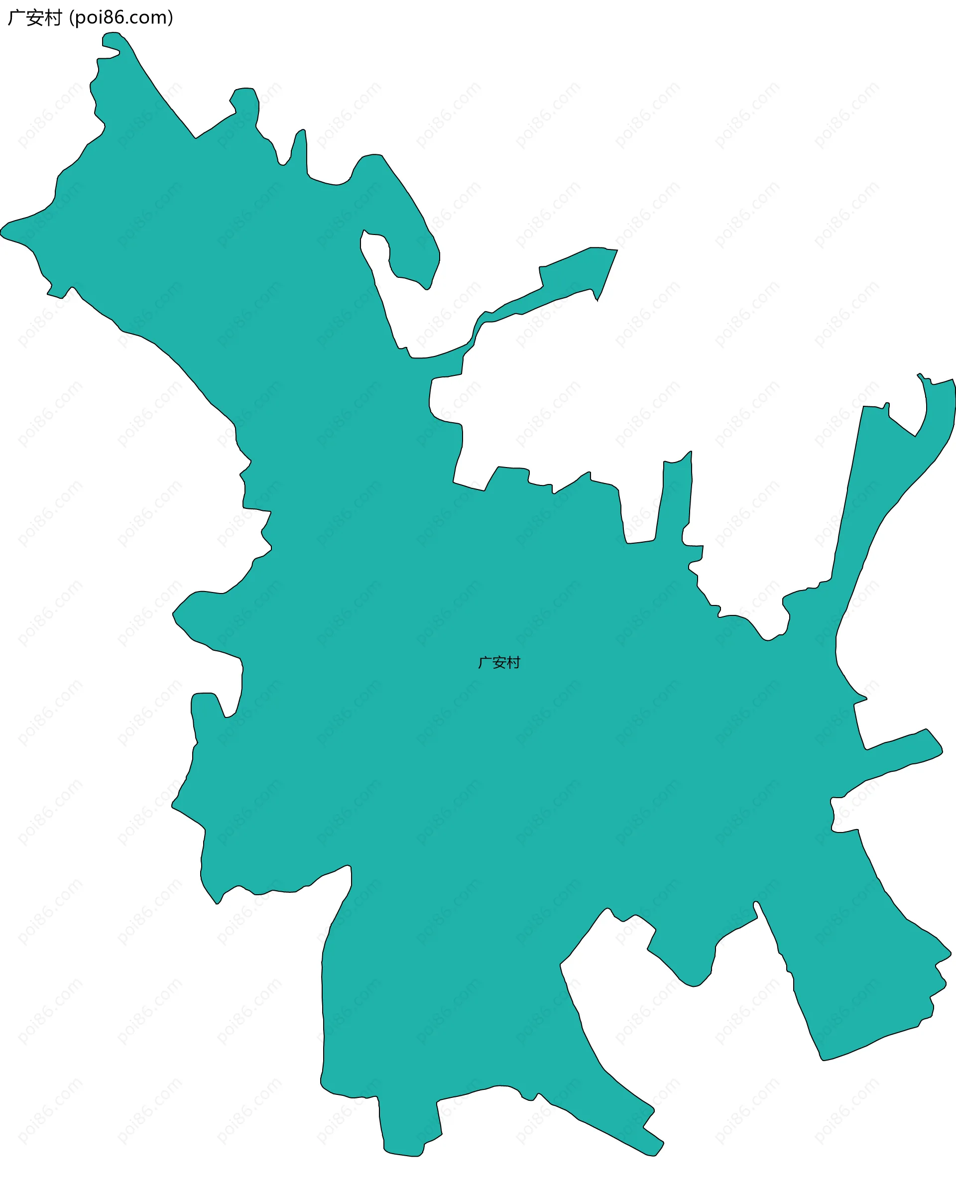 广安村边界地图