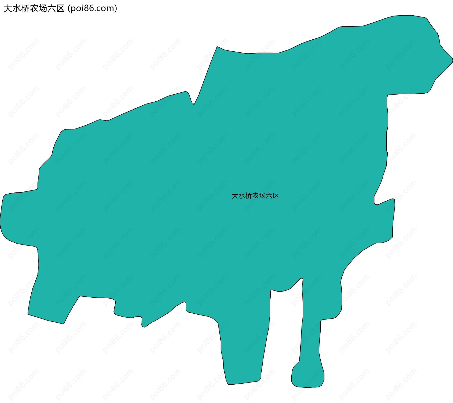 大水桥农场六区边界地图