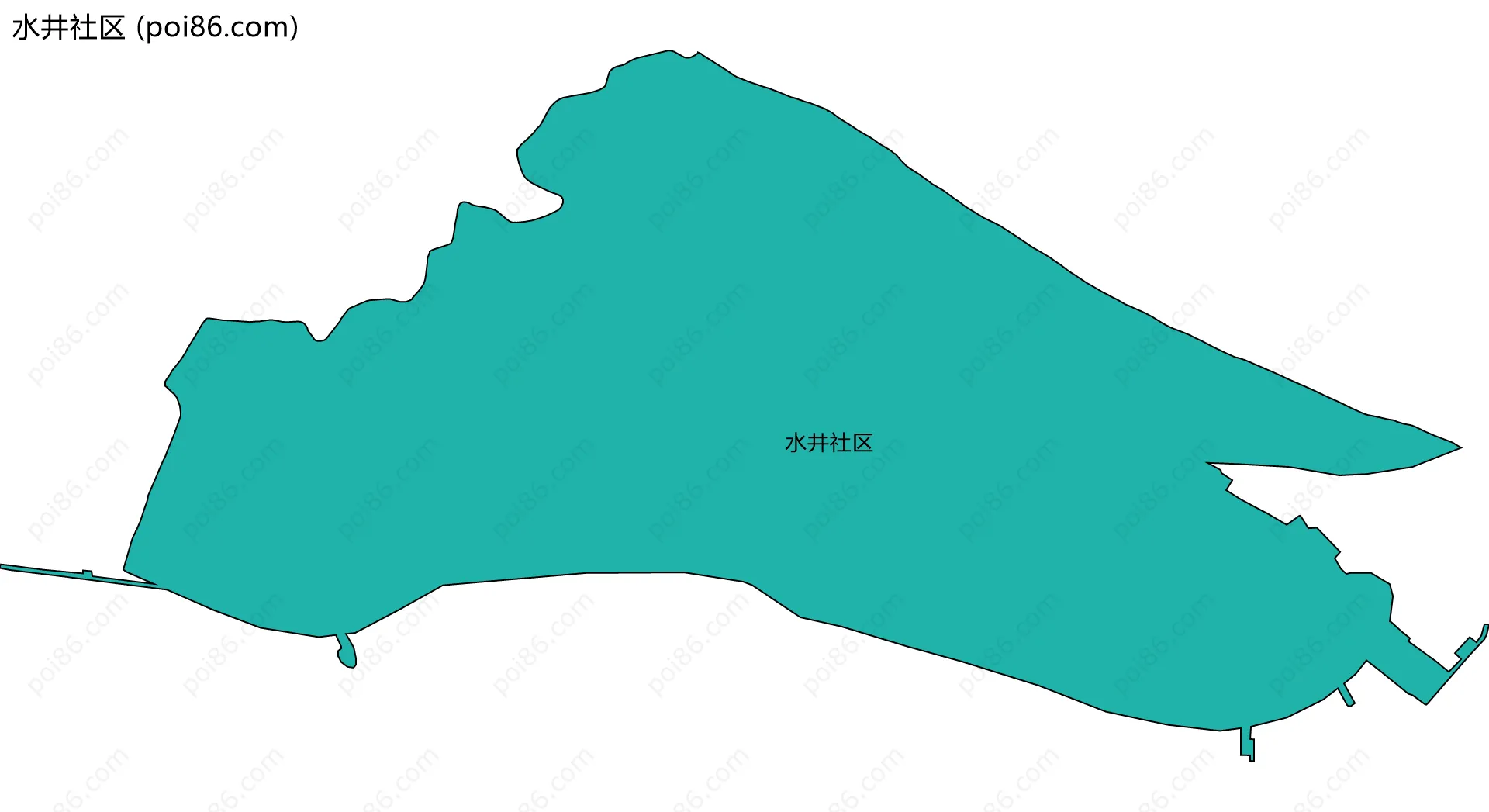 水井社区边界地图