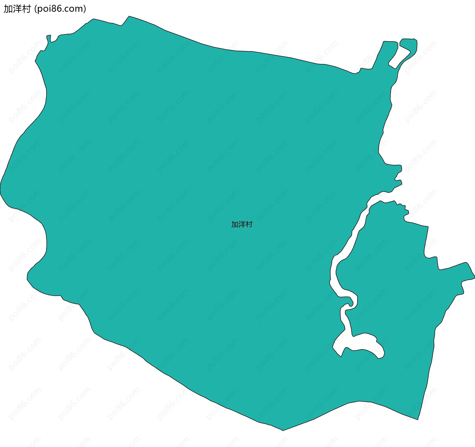 加洋村边界地图