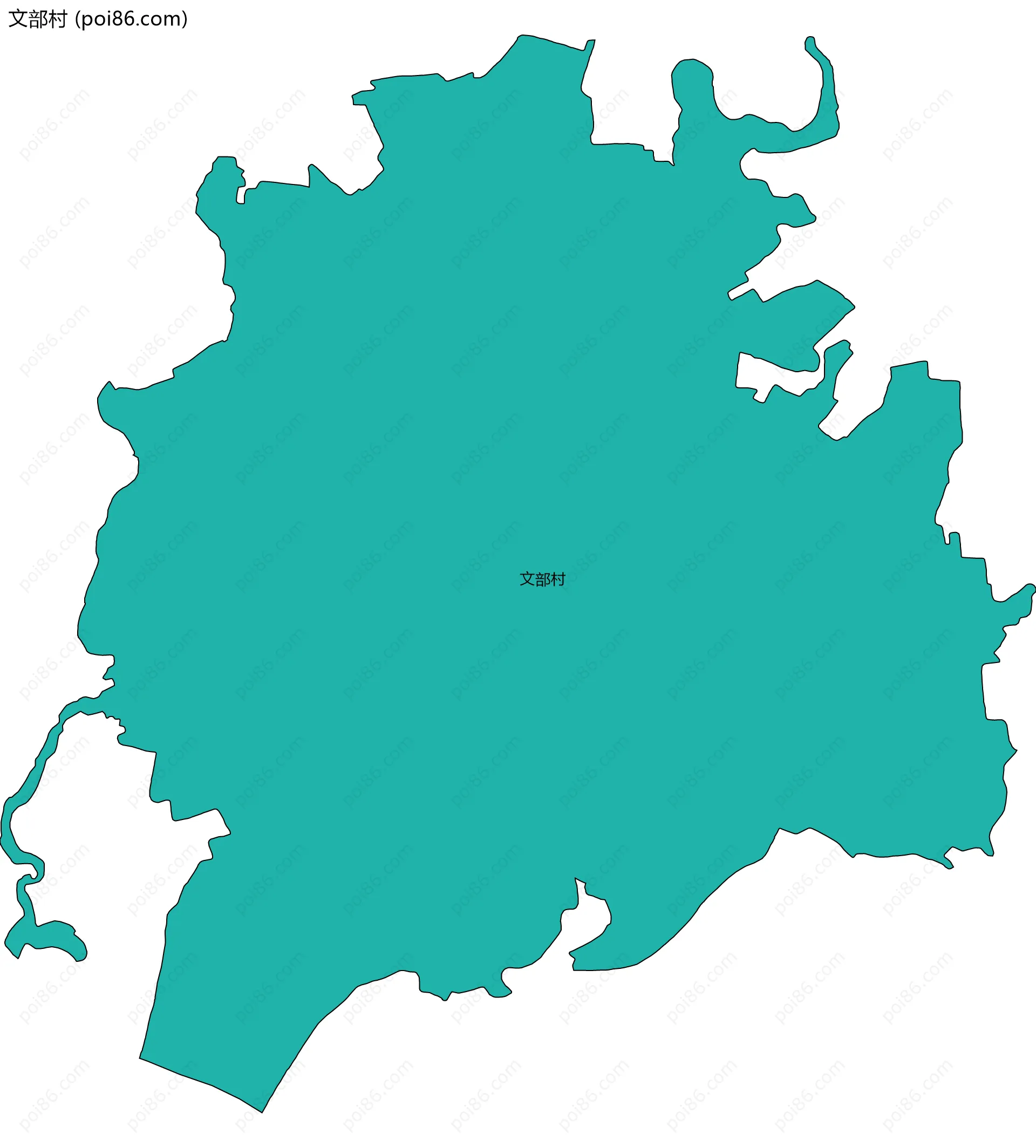 文部村边界地图