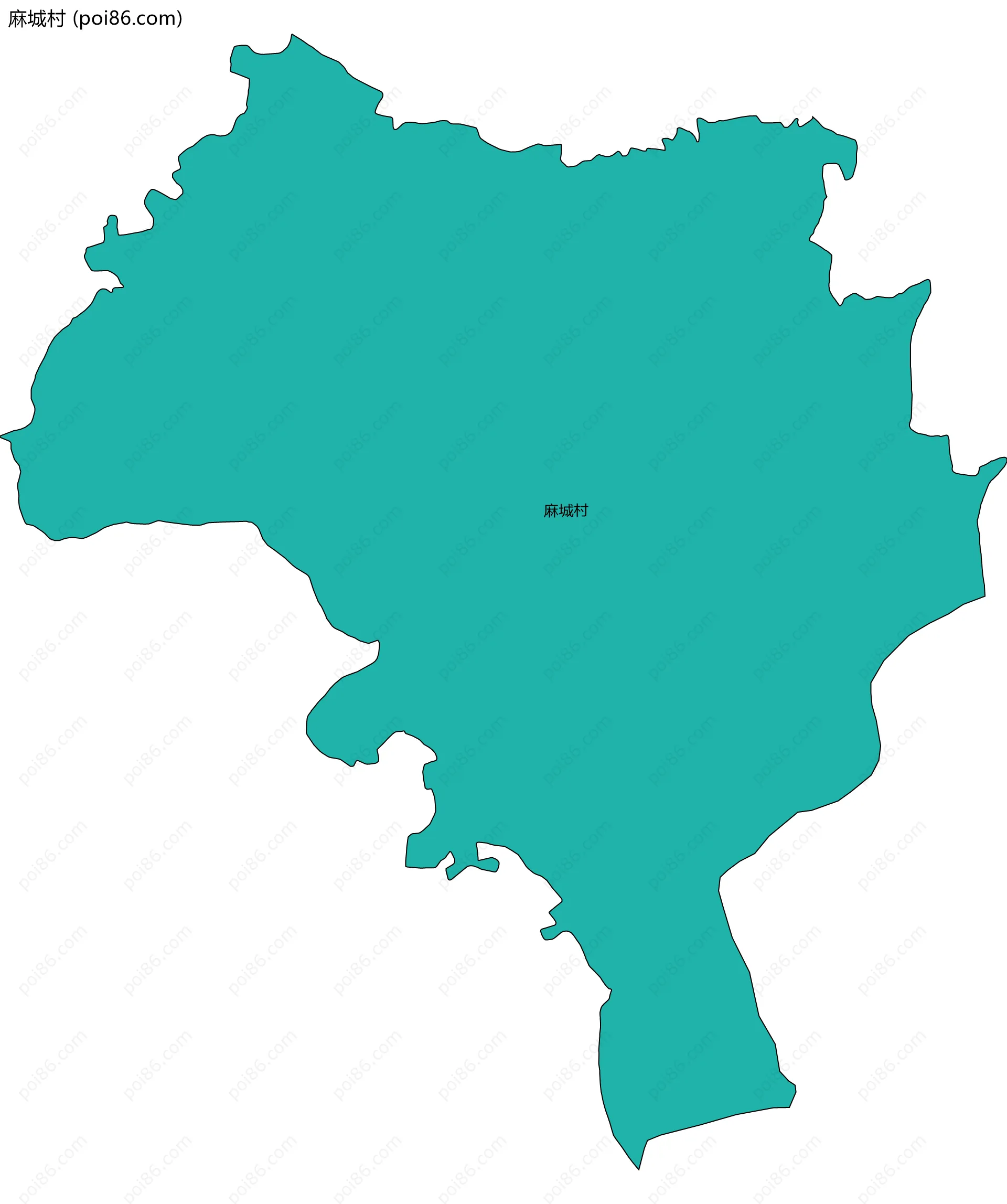 麻城村边界地图