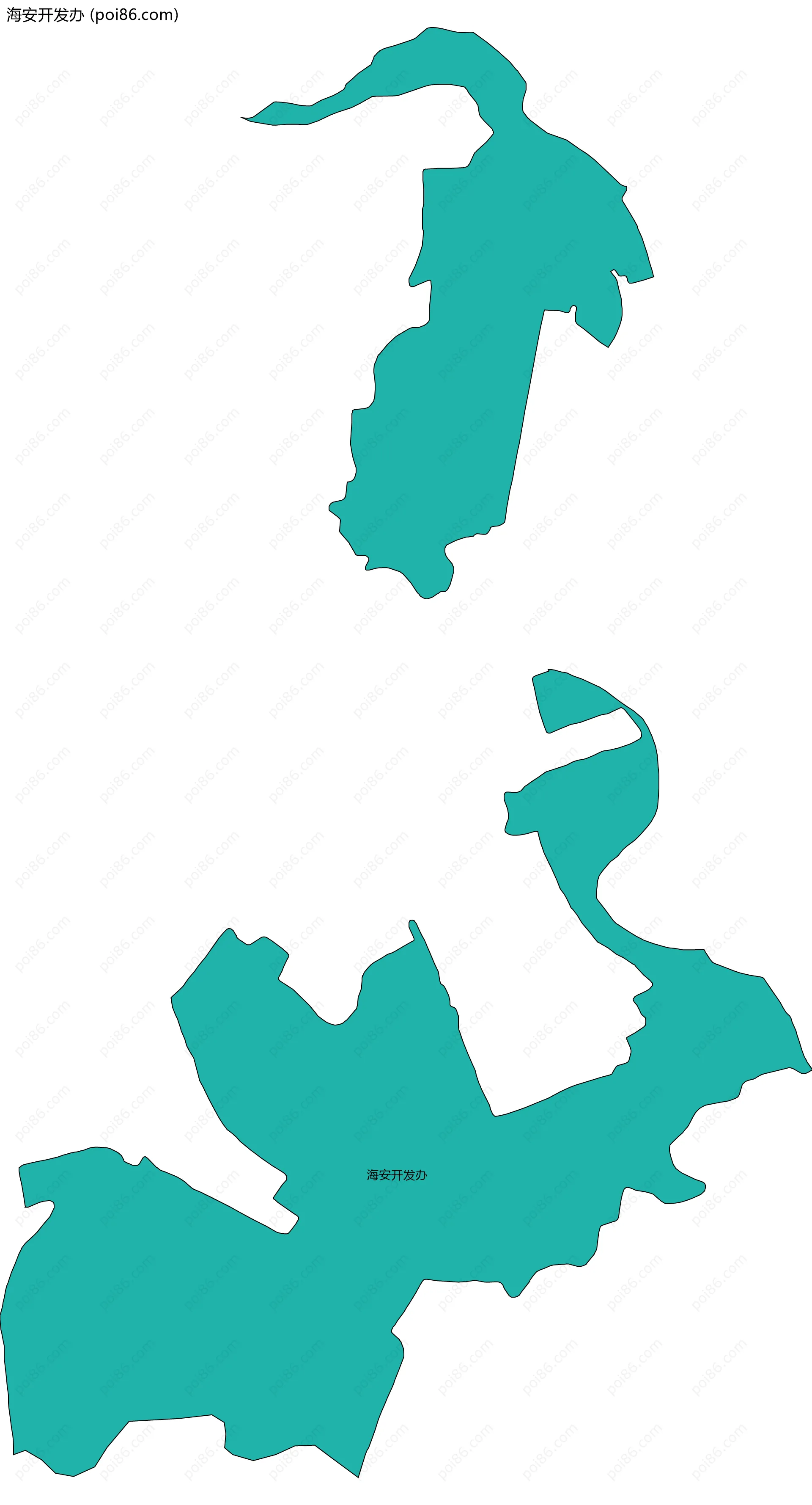 海安开发办边界地图