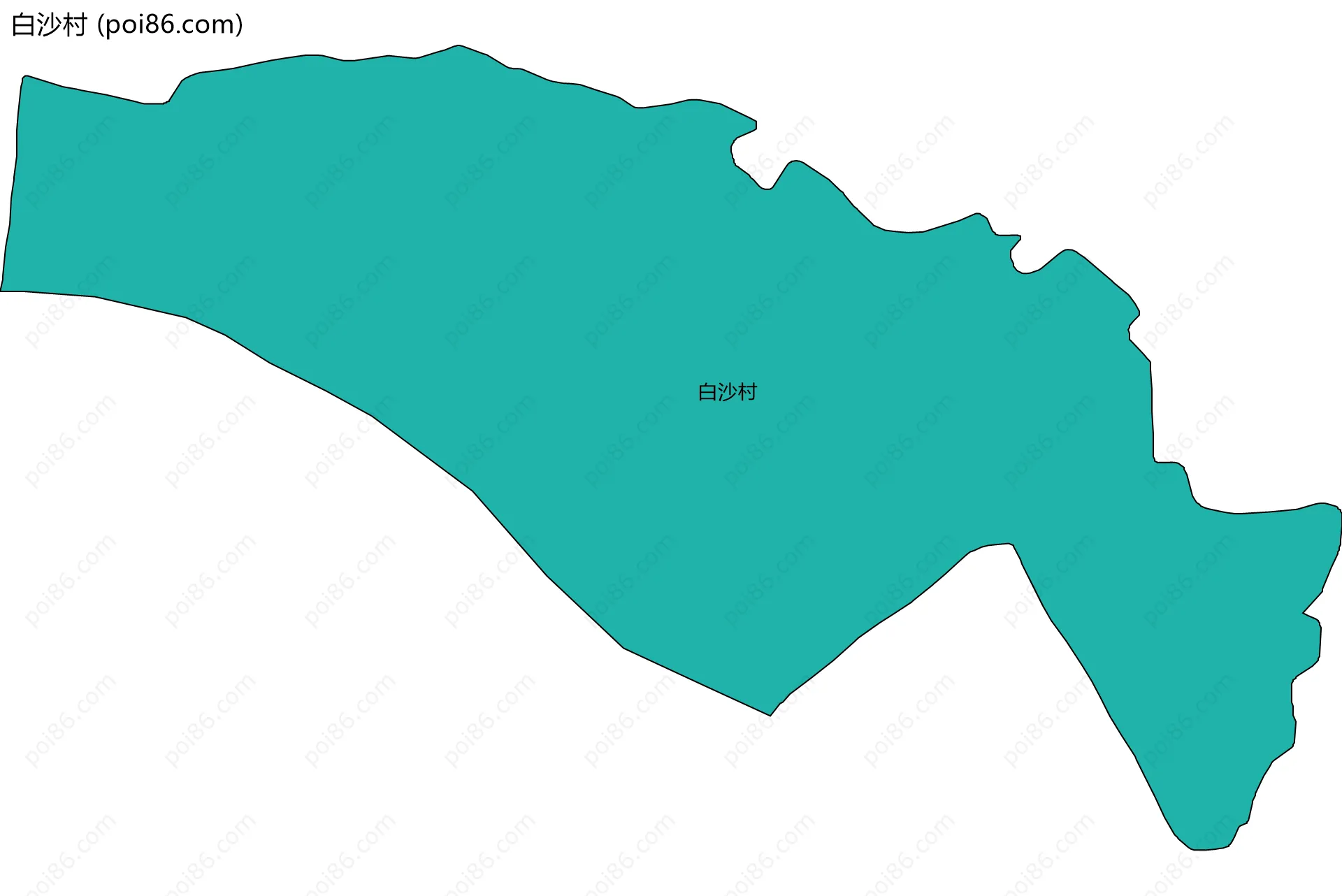 白沙村边界地图