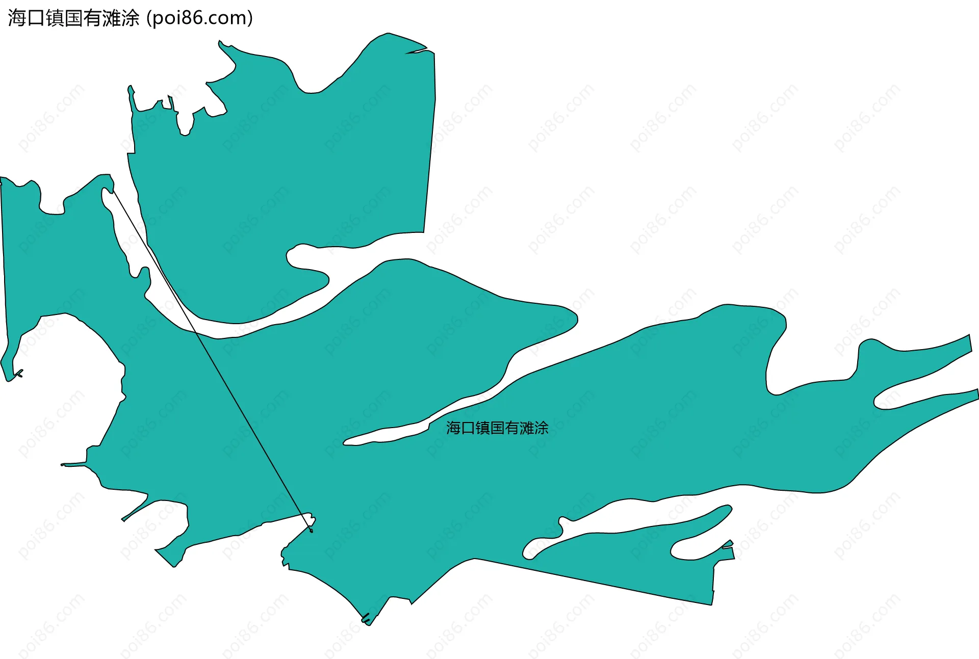 海口镇国有滩涂边界地图