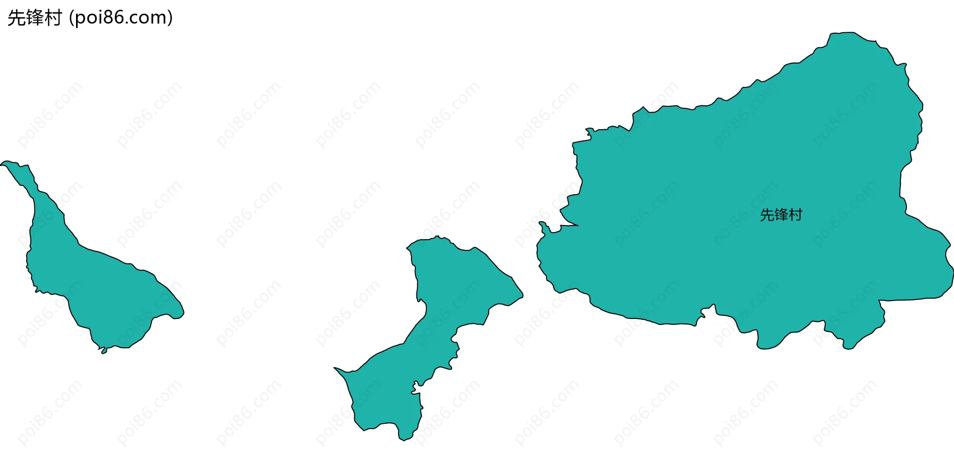 先锋村边界地图