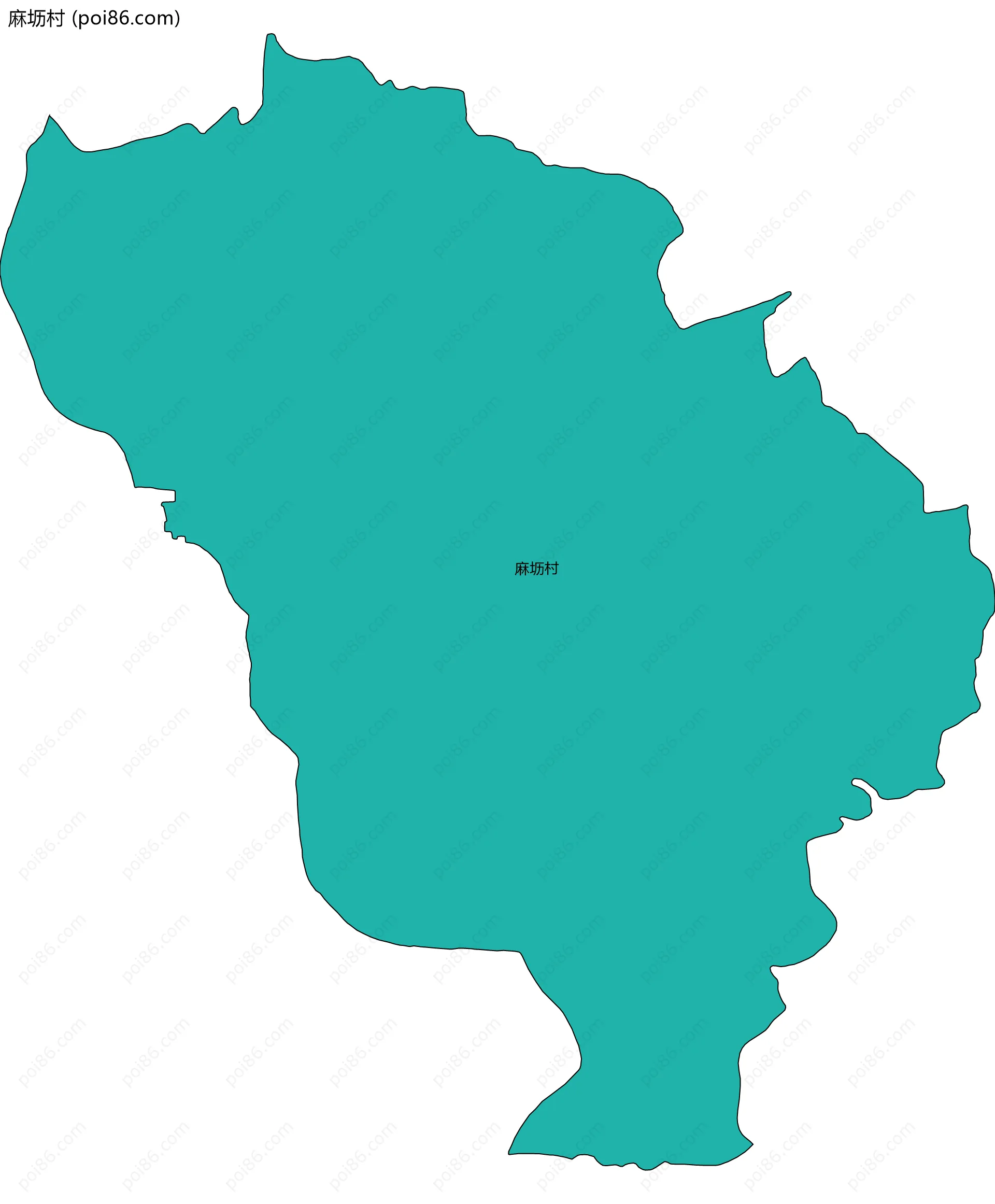 麻坜村边界地图