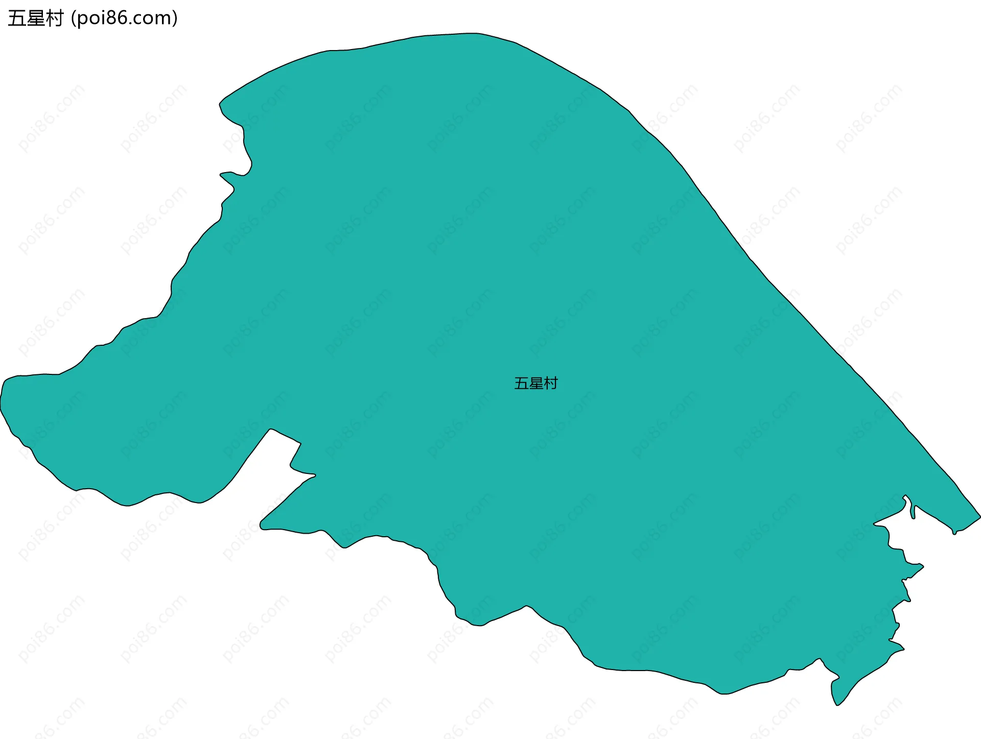 五星村边界地图