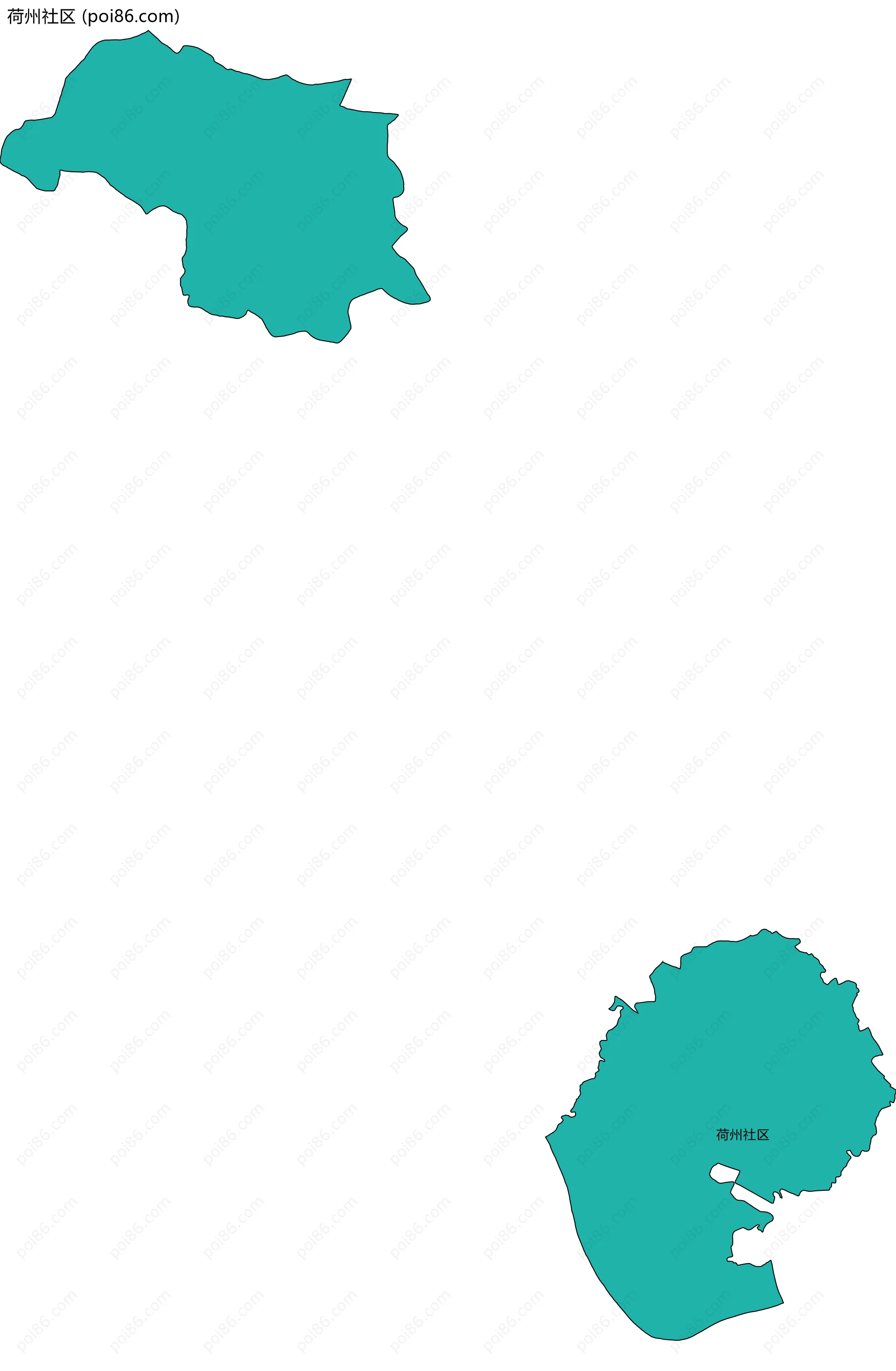 荷州社区边界地图
