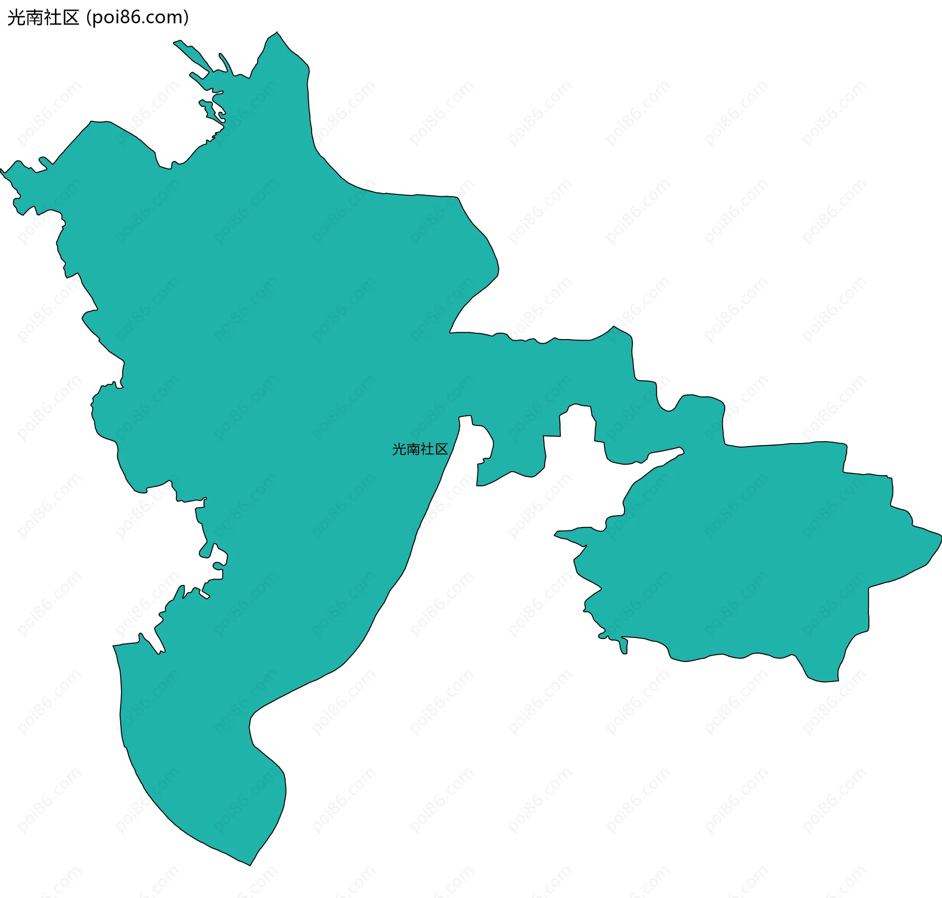 光南社区边界地图