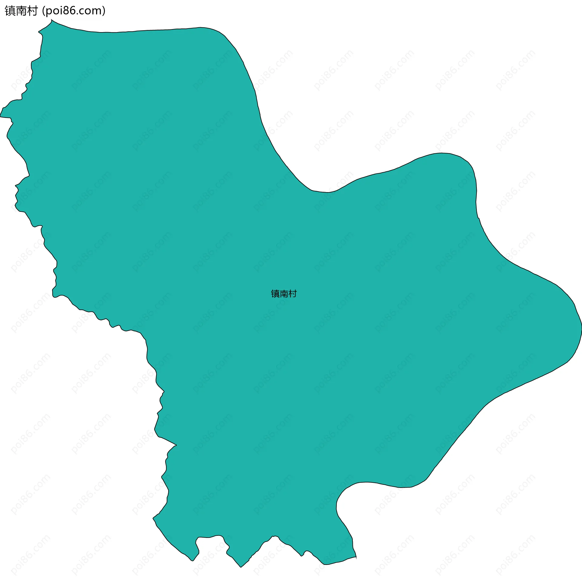 镇南村边界地图